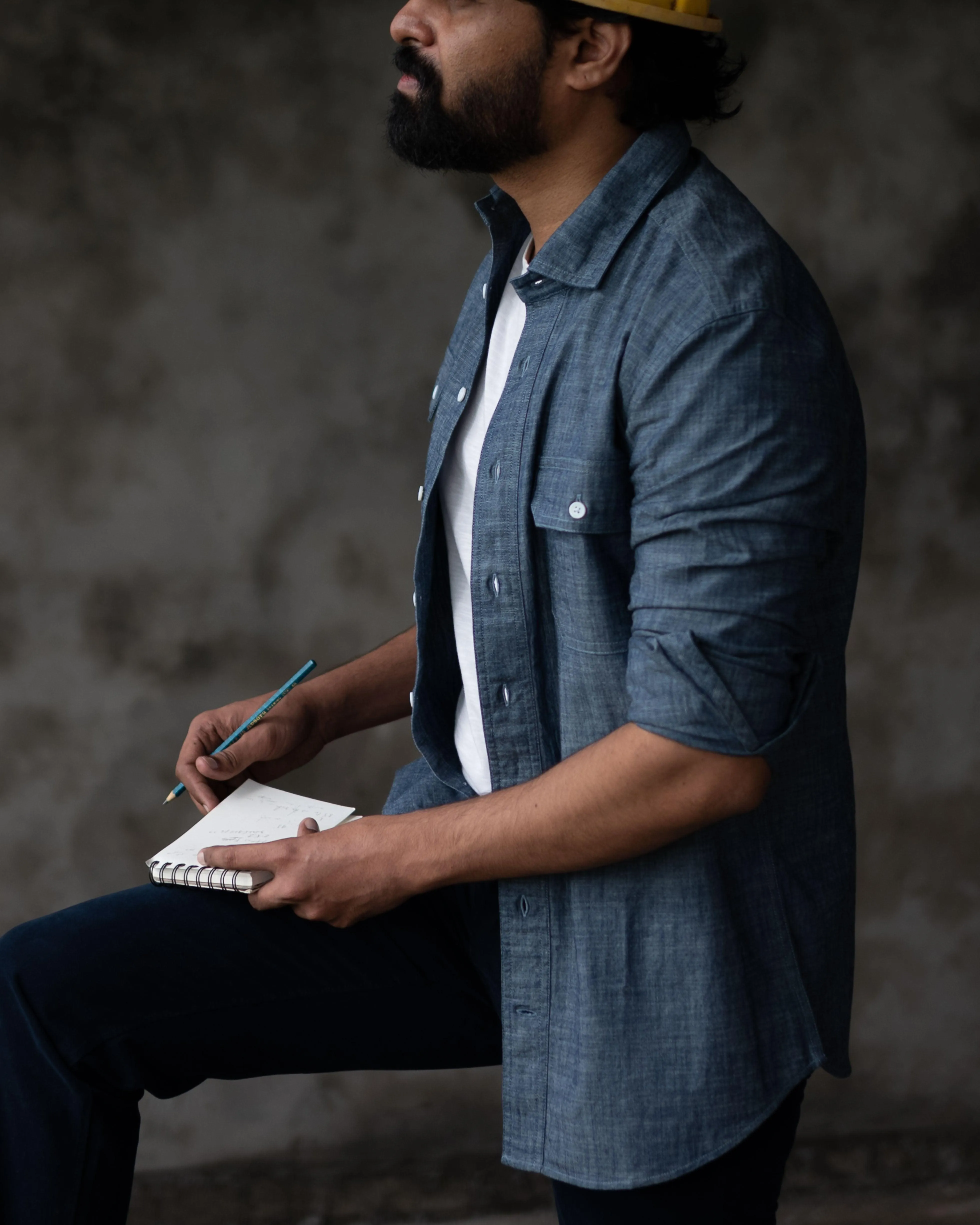 Reno in Indian Chambray
