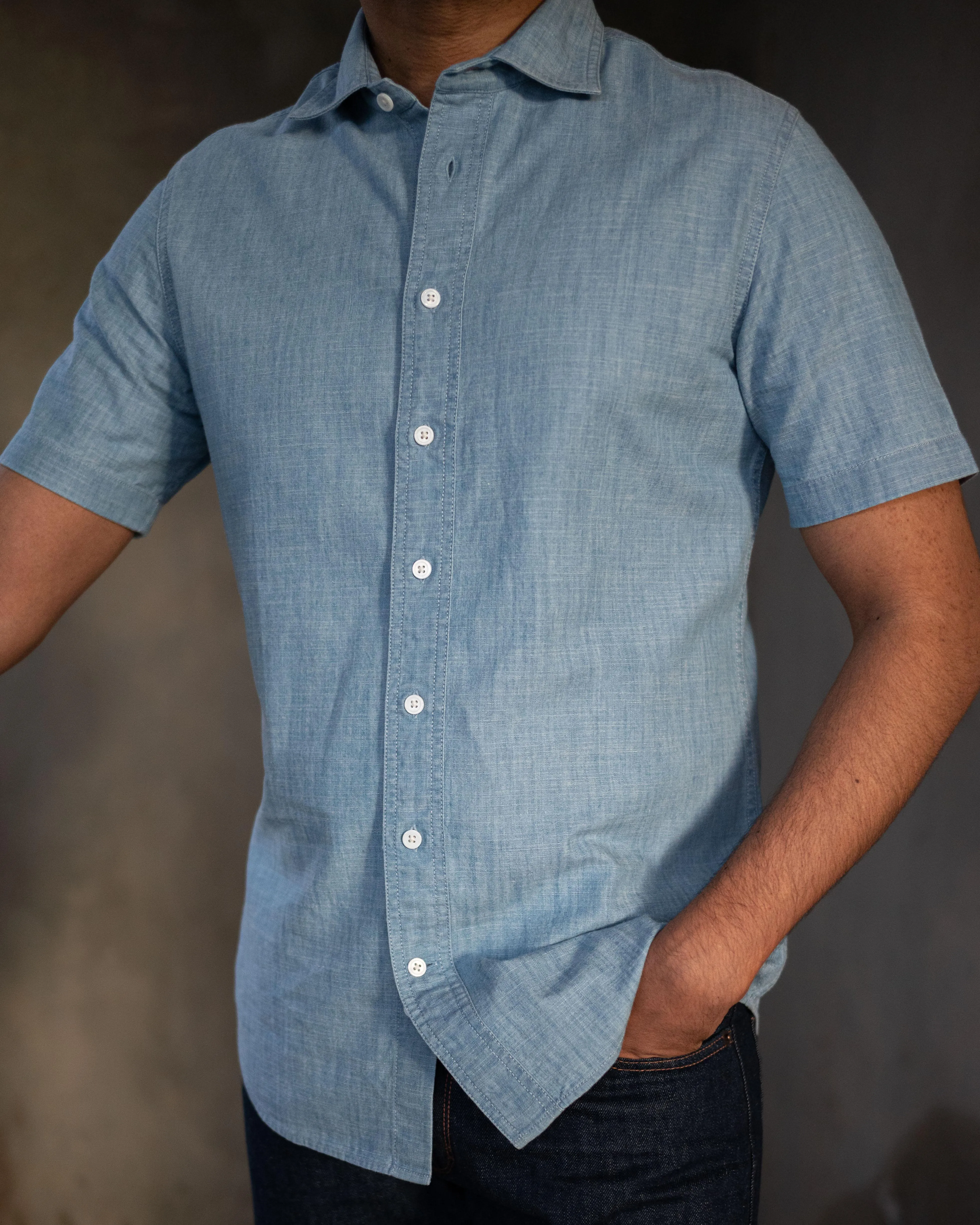 Reno in Indian Chambray