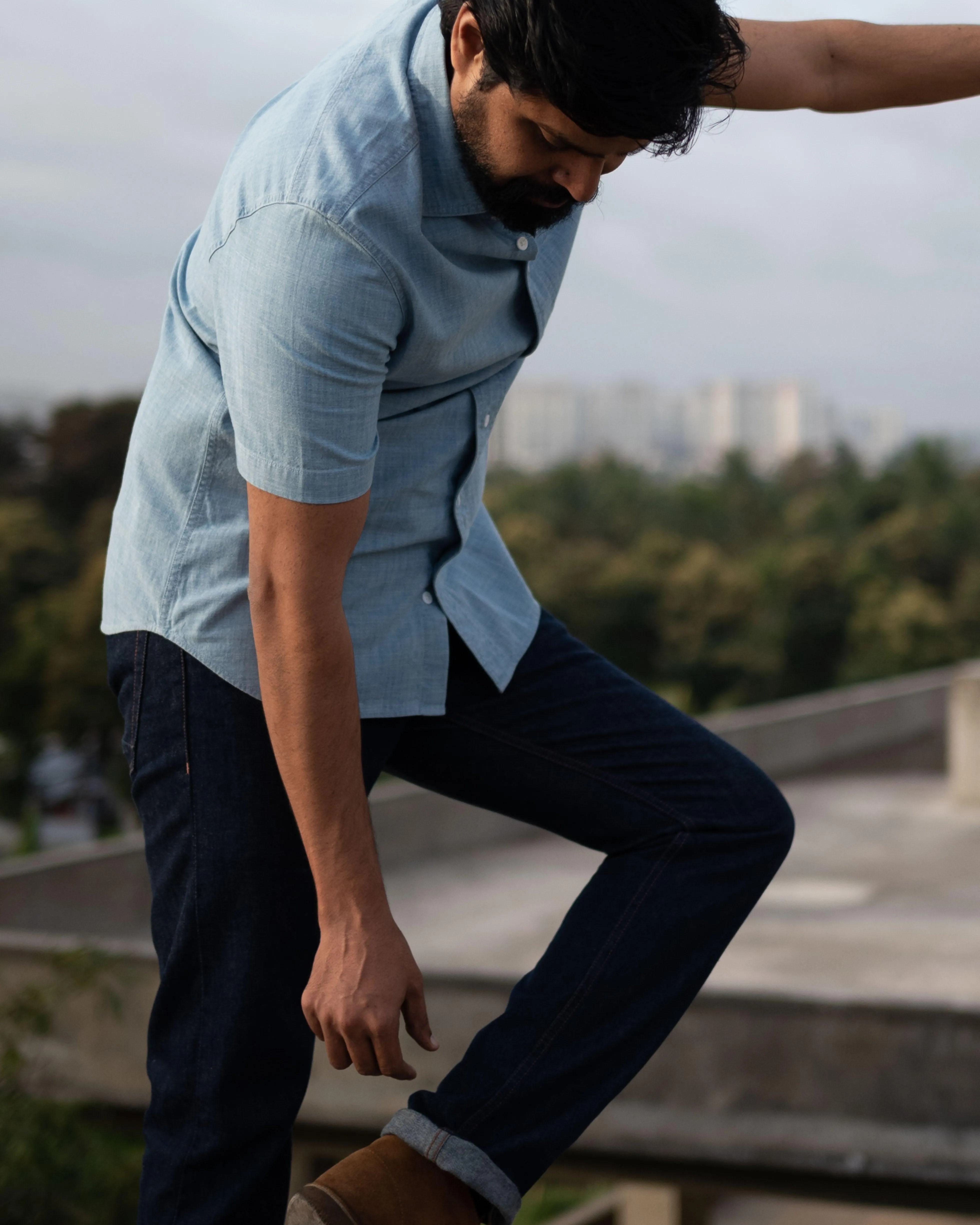 Reno in Indian Chambray