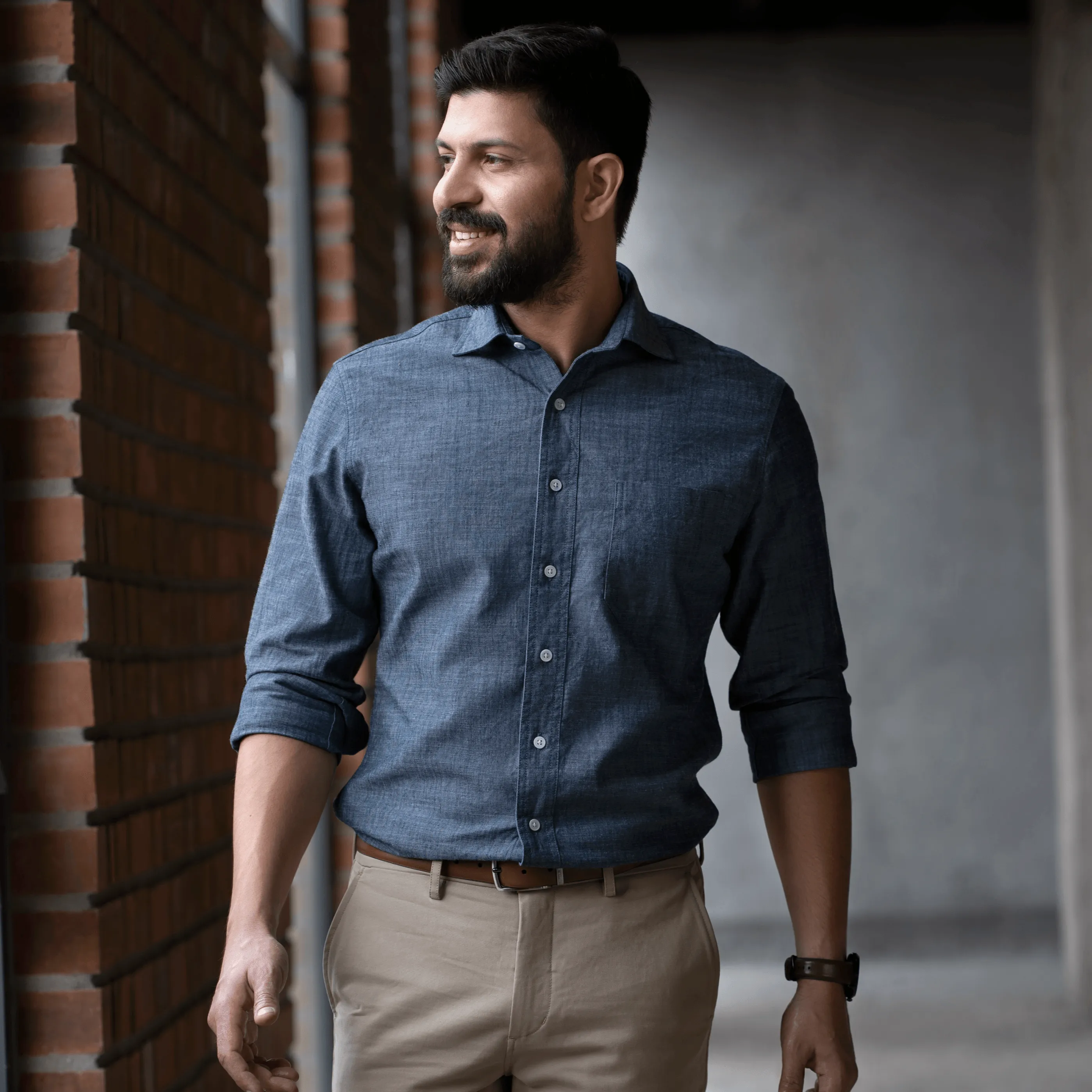 Reno in Indian Chambray