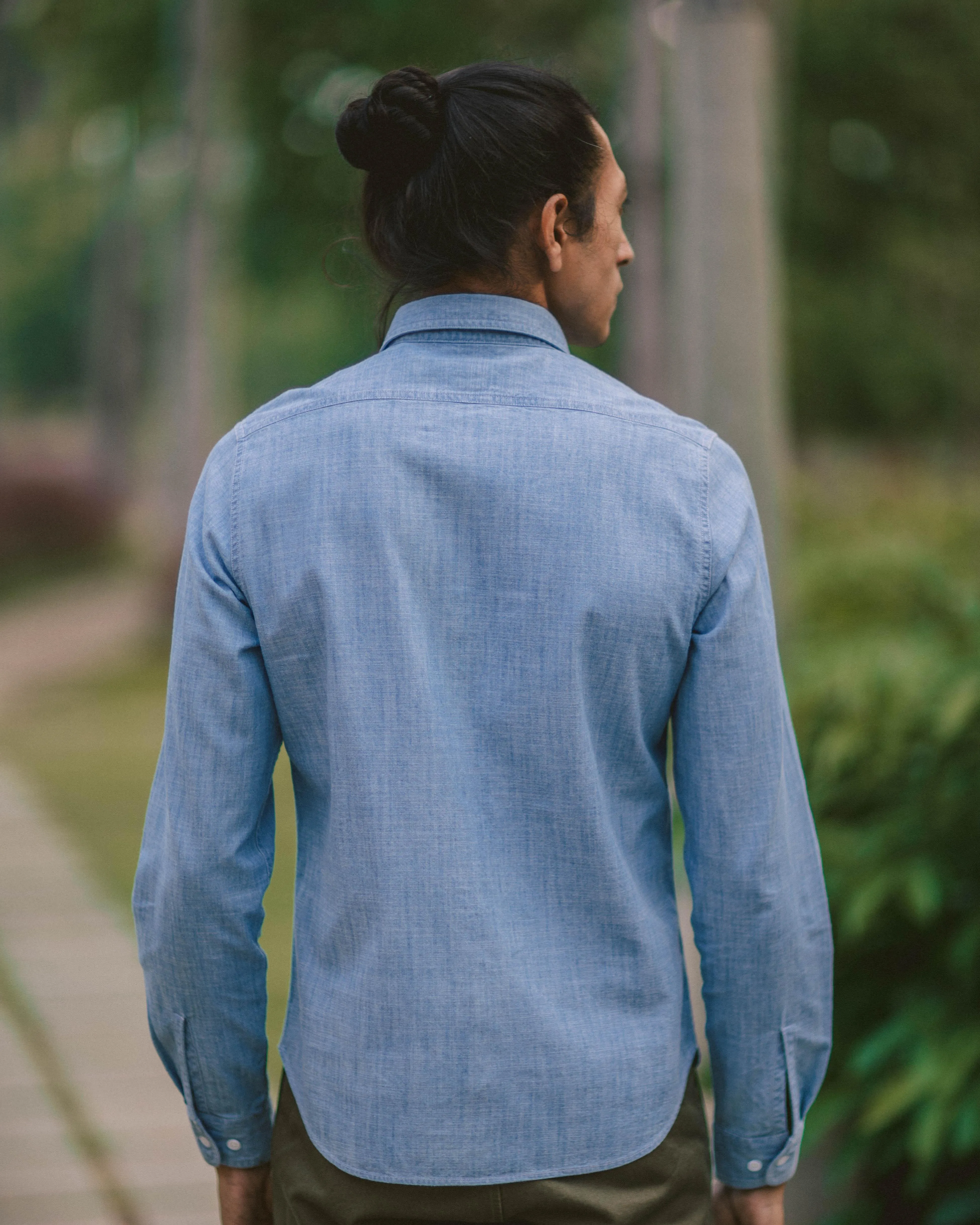 Reno in Indian Chambray