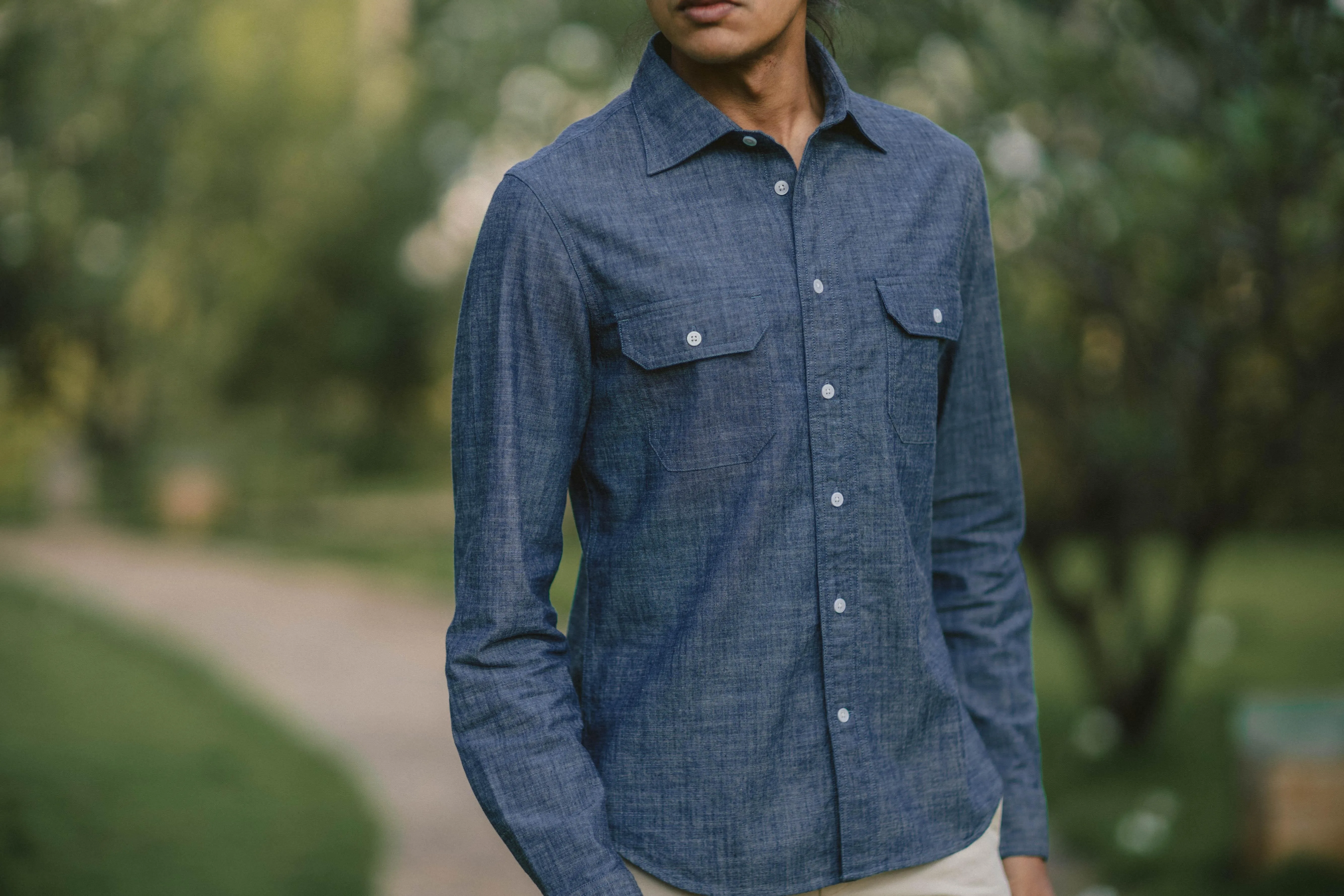 Reno in Indian Chambray