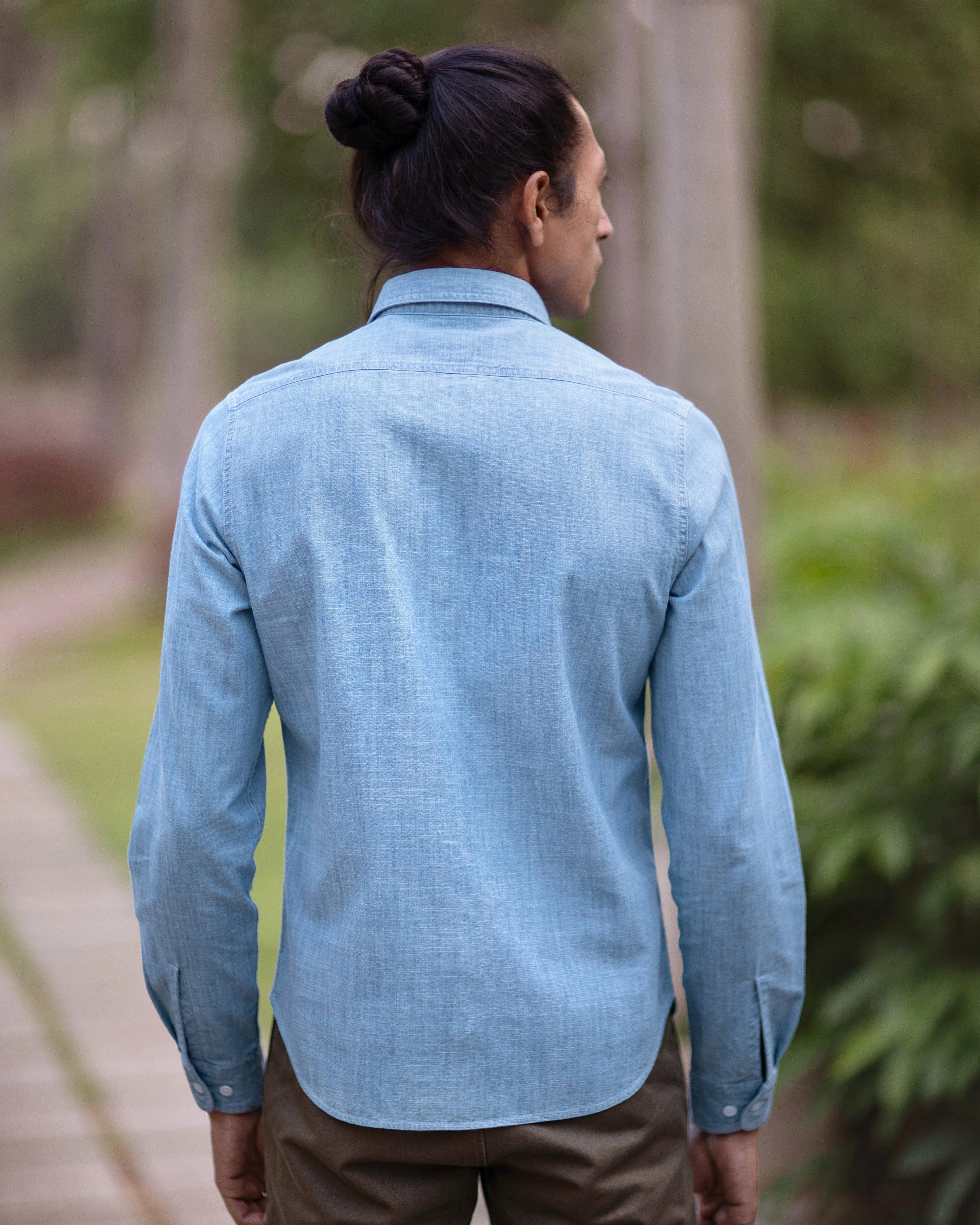 Reno in Indian Chambray