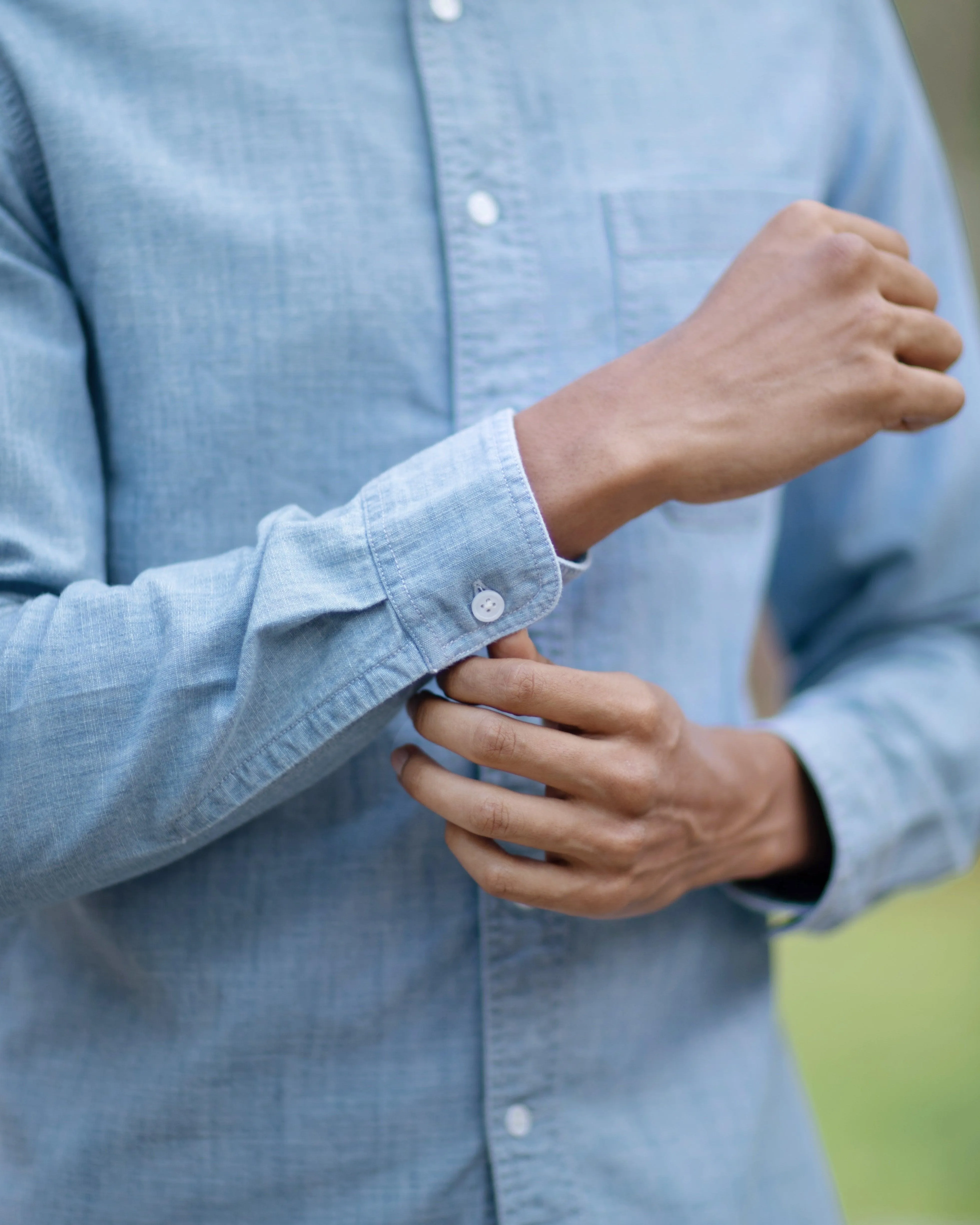 Reno in Indian Chambray