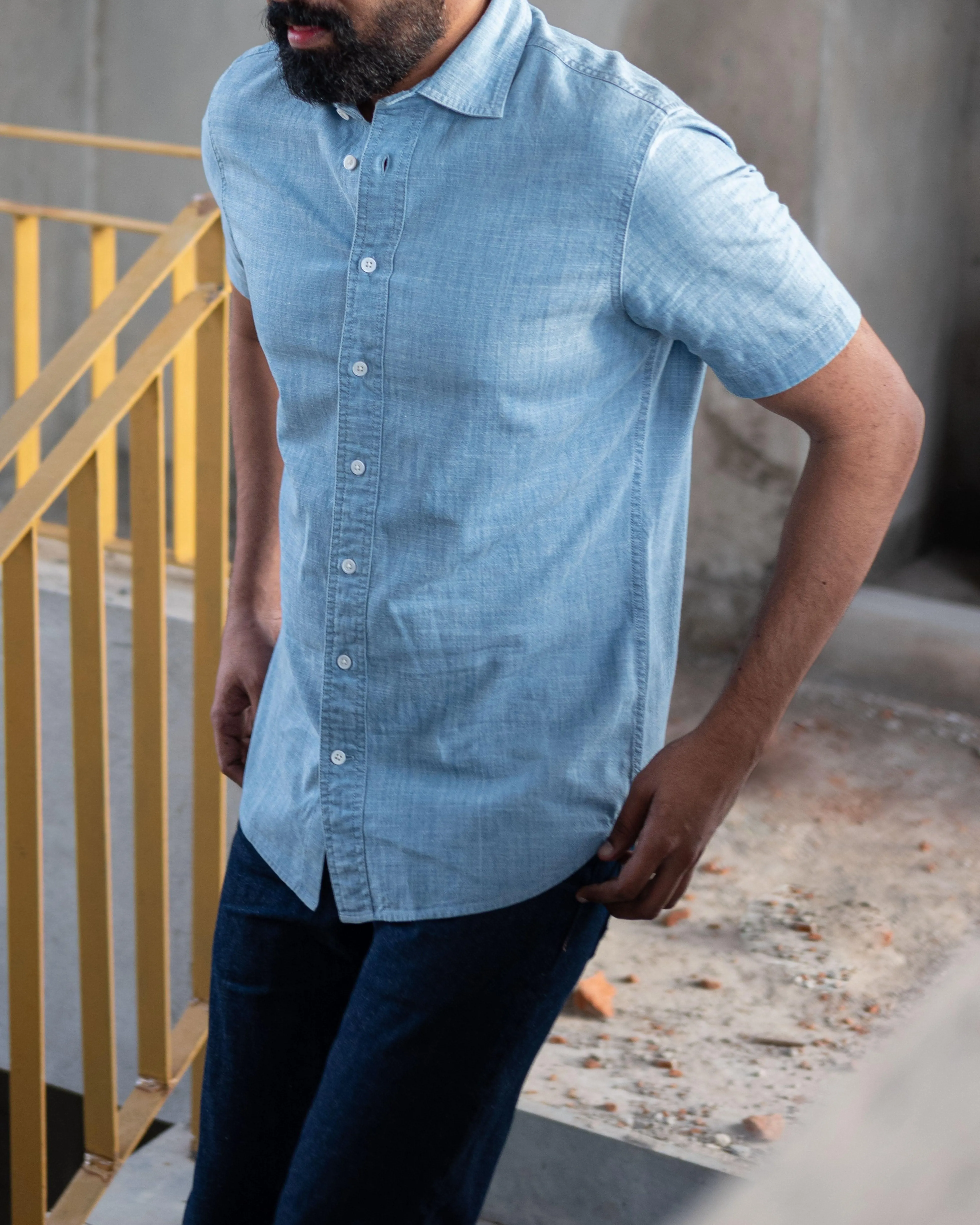 Reno in Indian Chambray