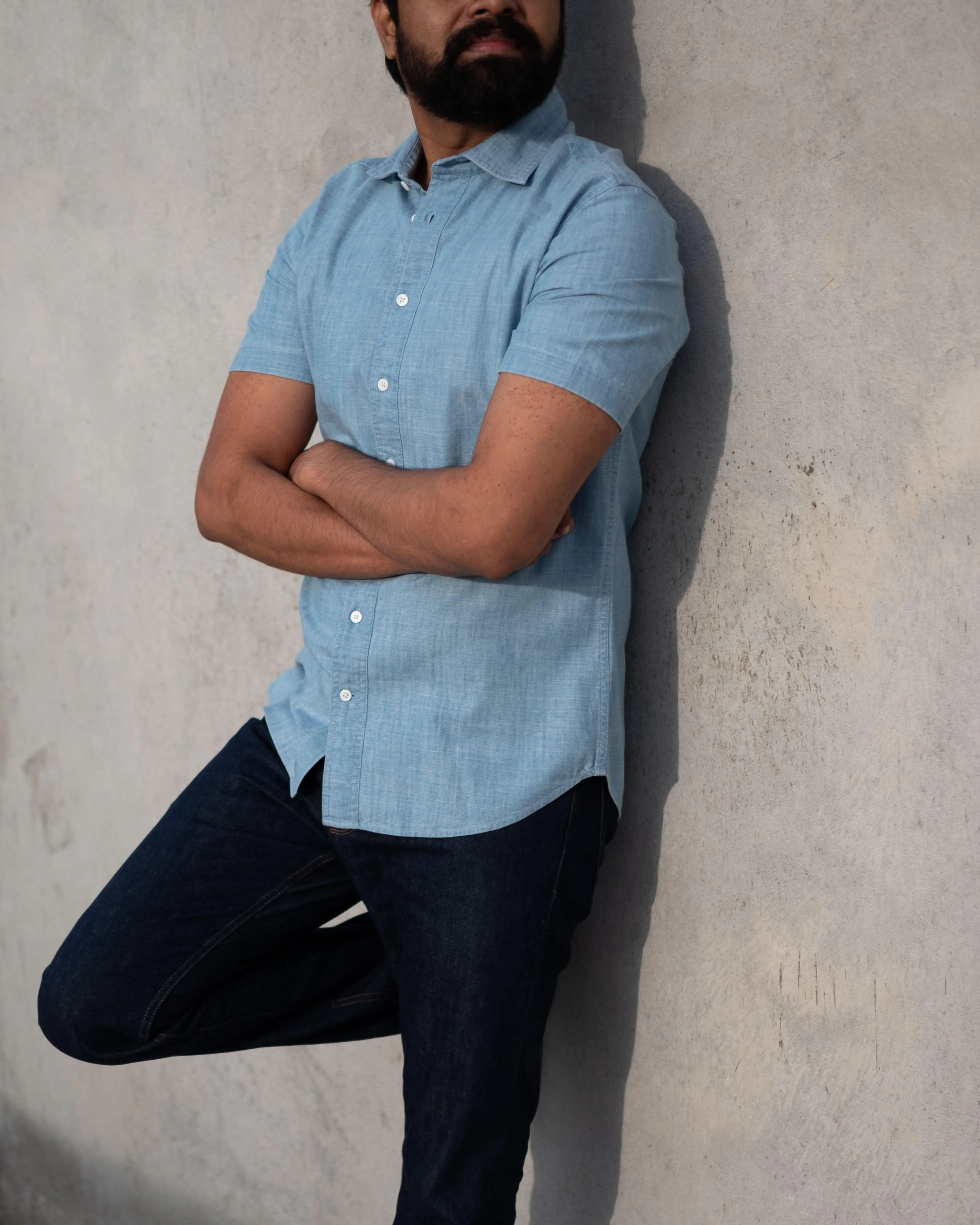 Reno in Indian Chambray