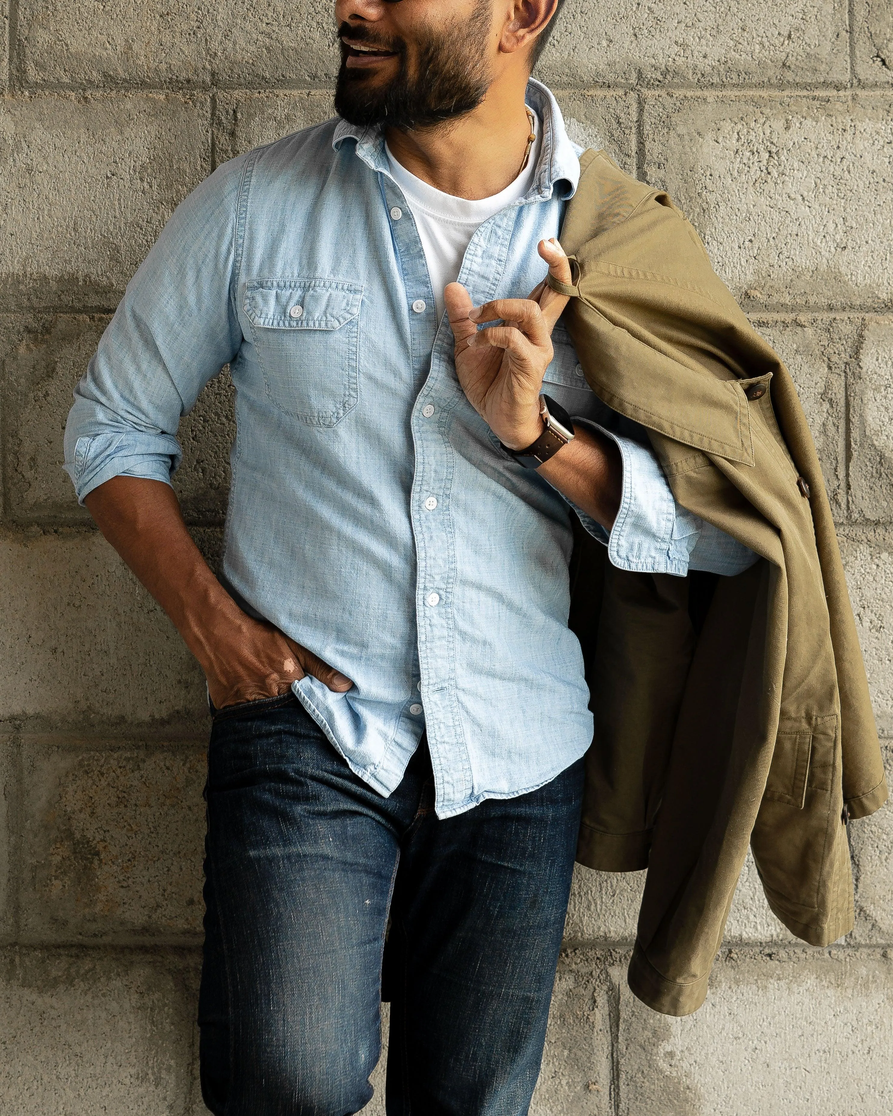 Reno in Indian Chambray
