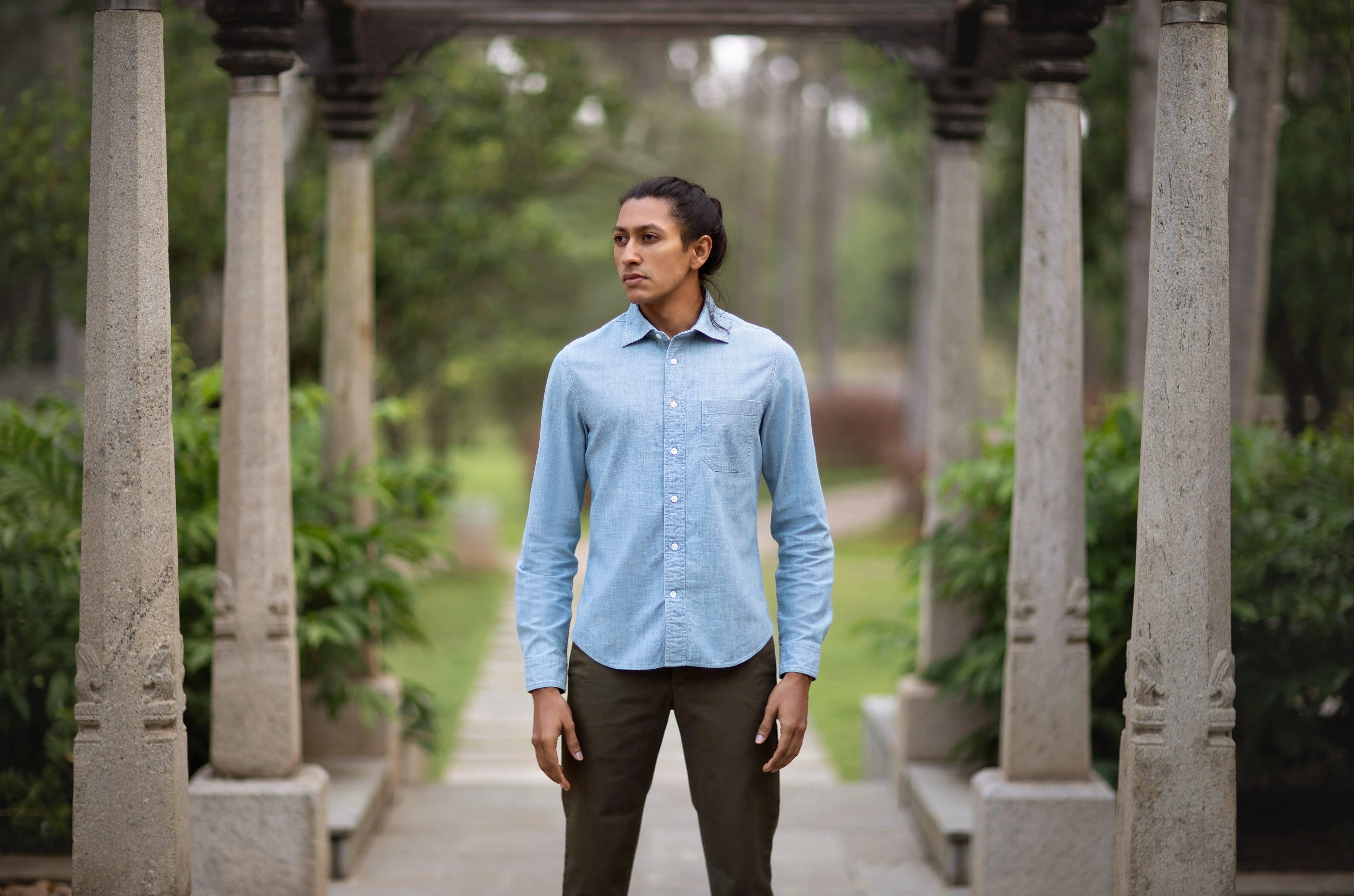 Reno in Indian Chambray