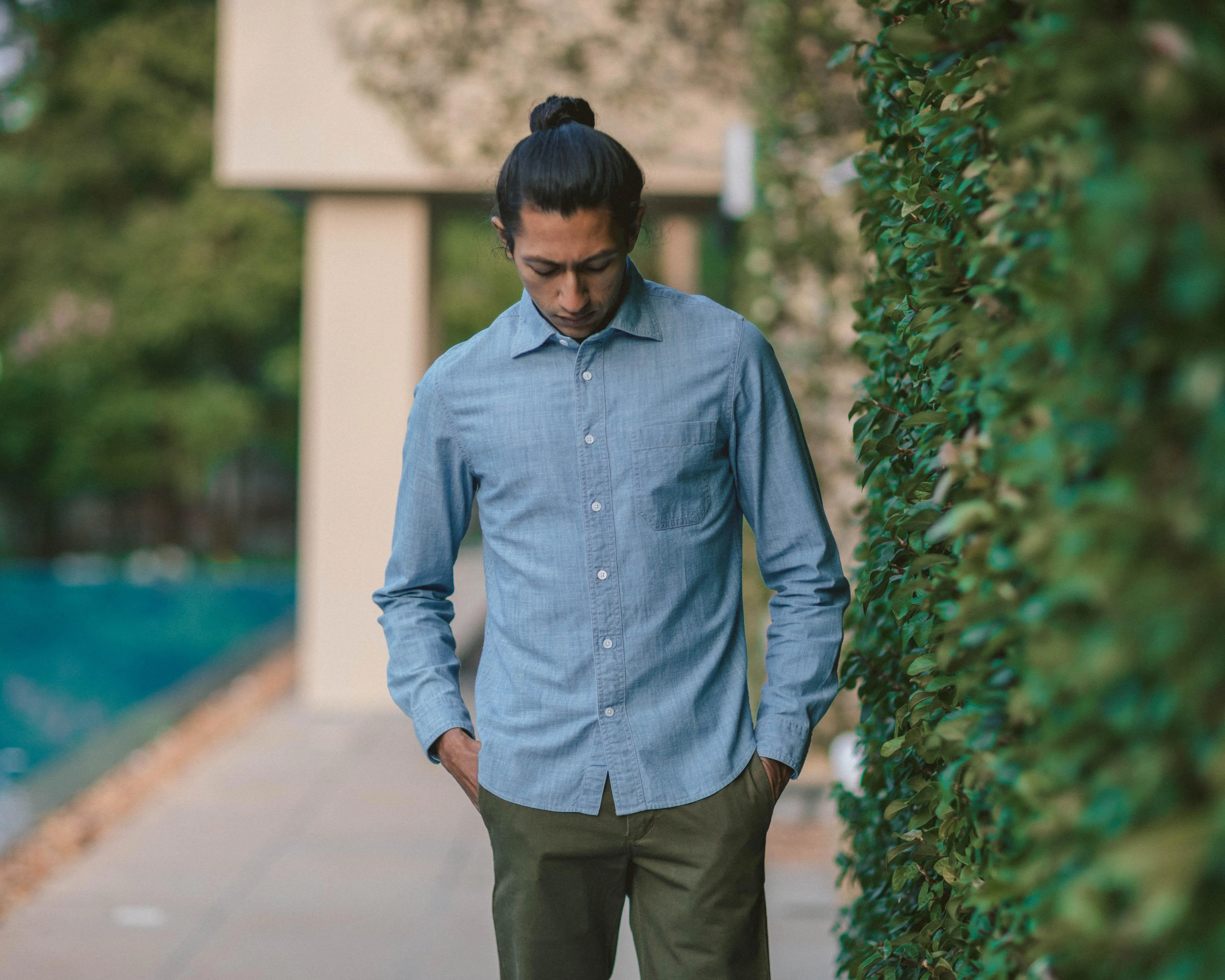 Reno in Indian Chambray