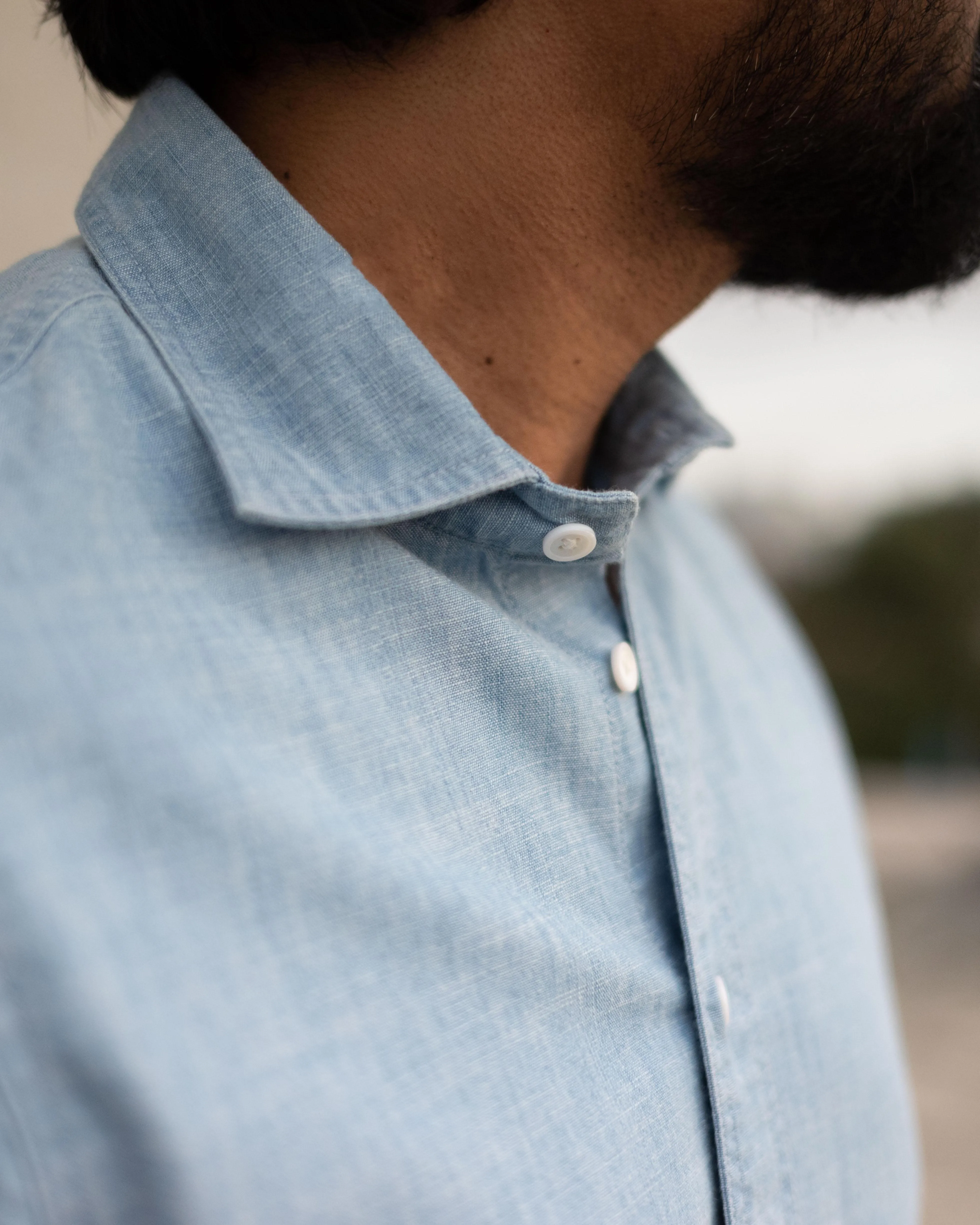 Reno in Indian Chambray