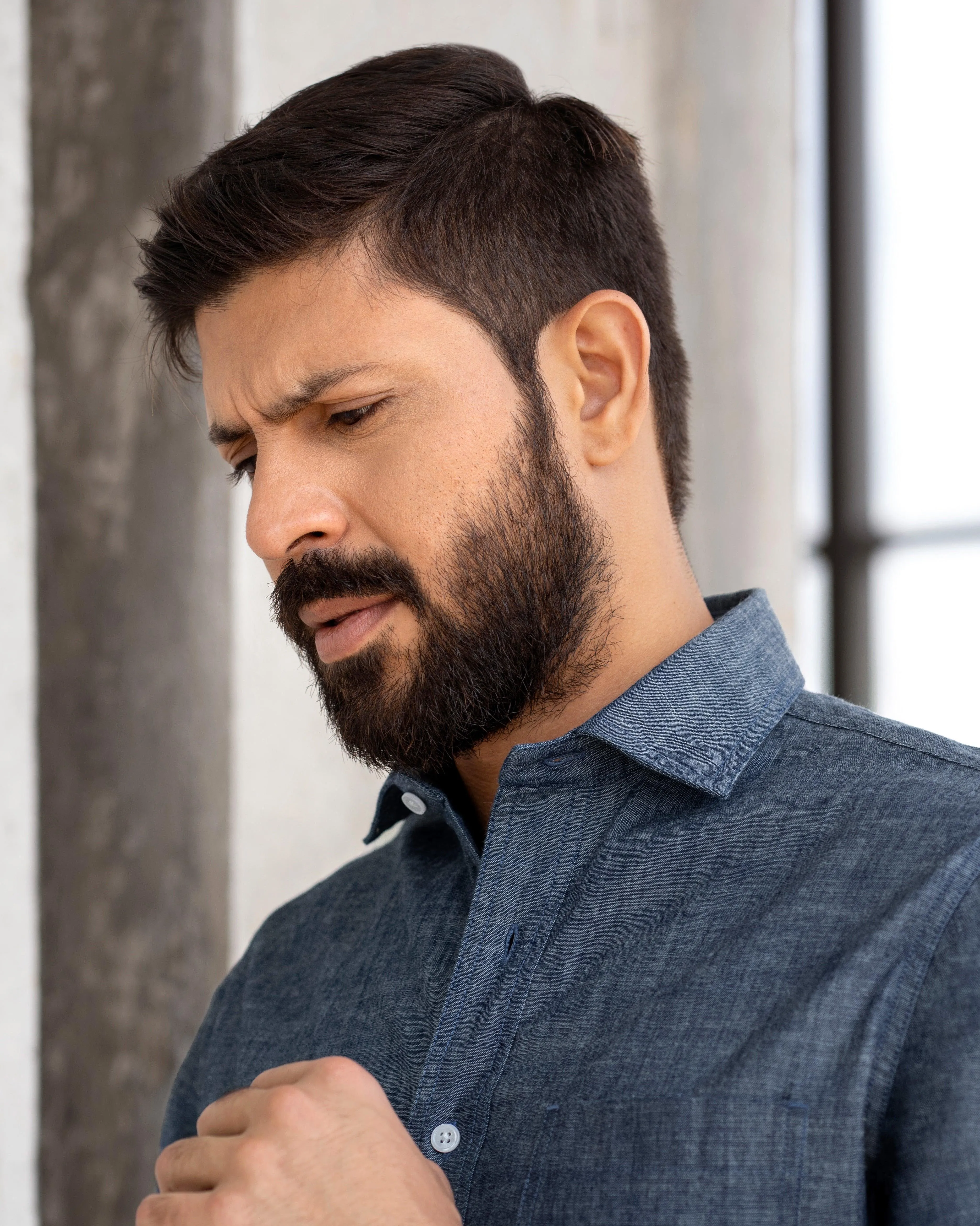 Reno in Indian Chambray