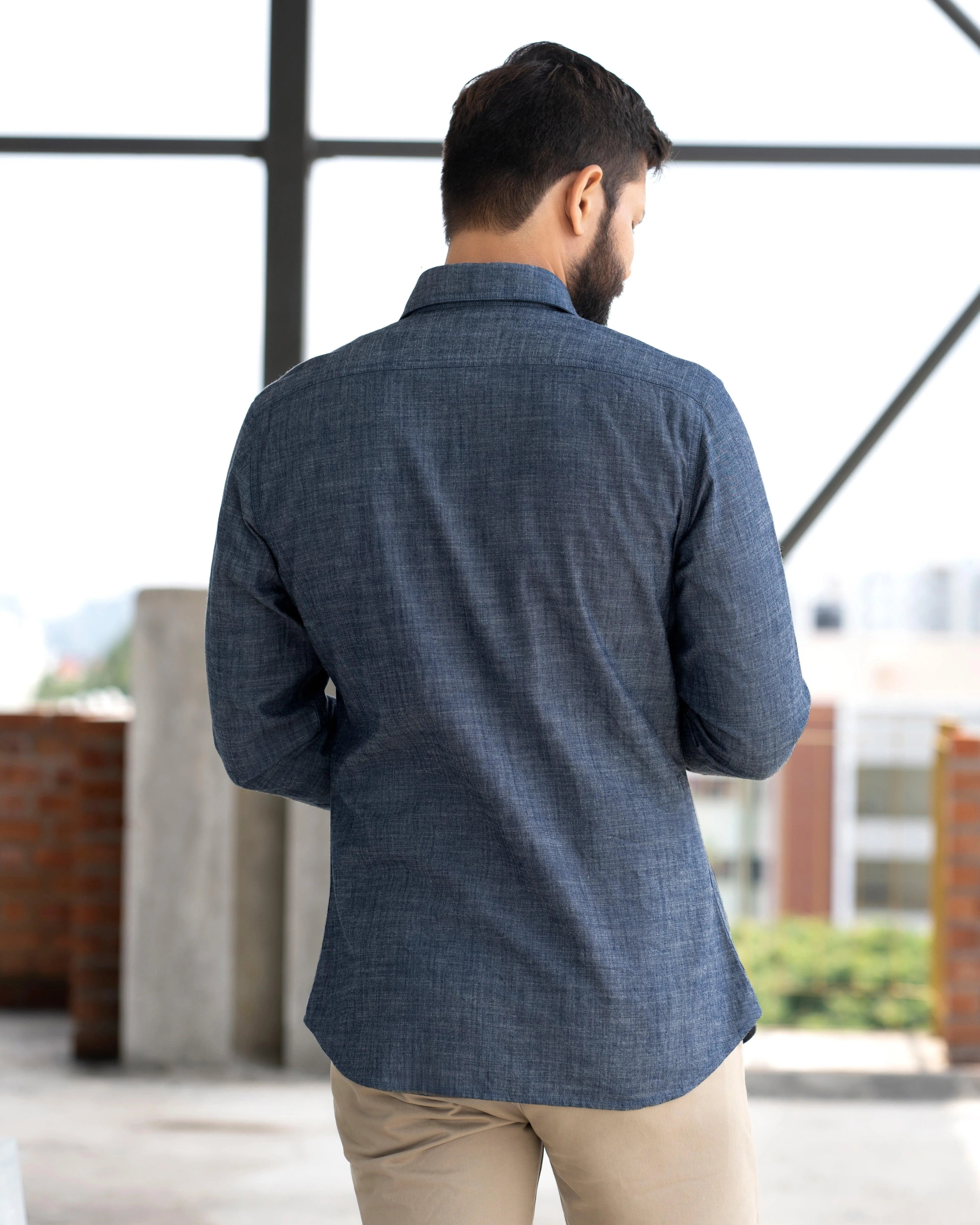 Reno in Indian Chambray