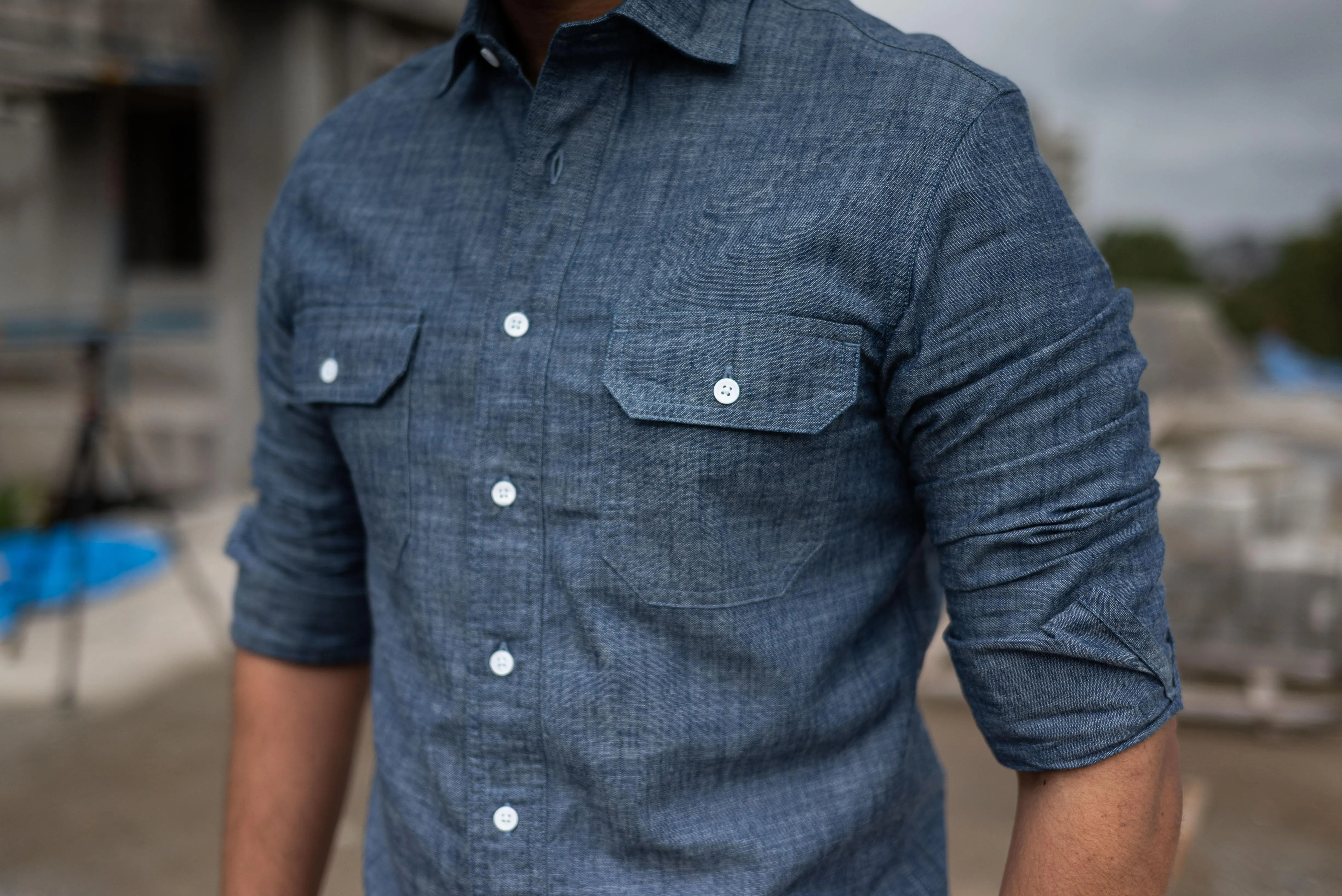 Reno in Indian Chambray