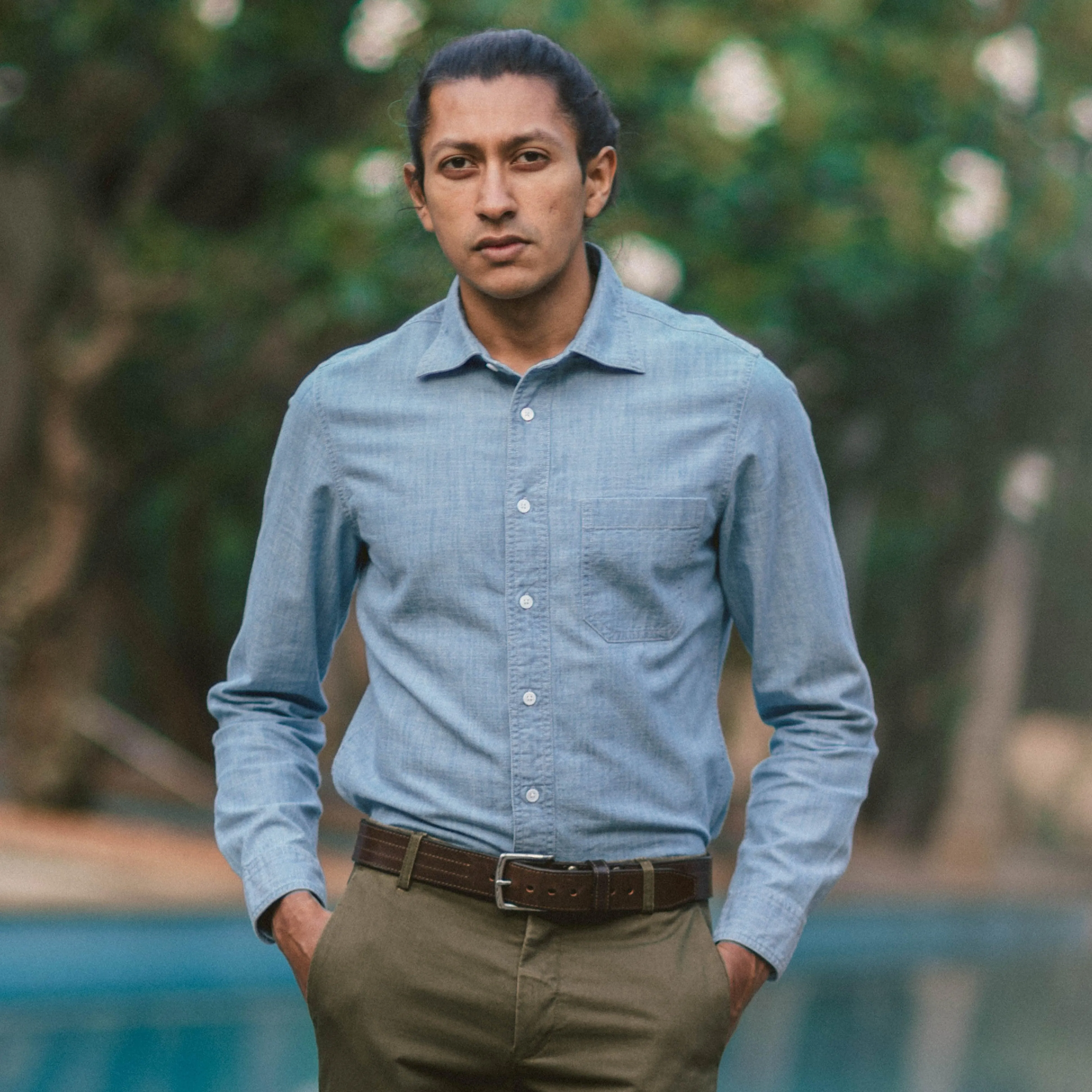 Reno in Indian Chambray
