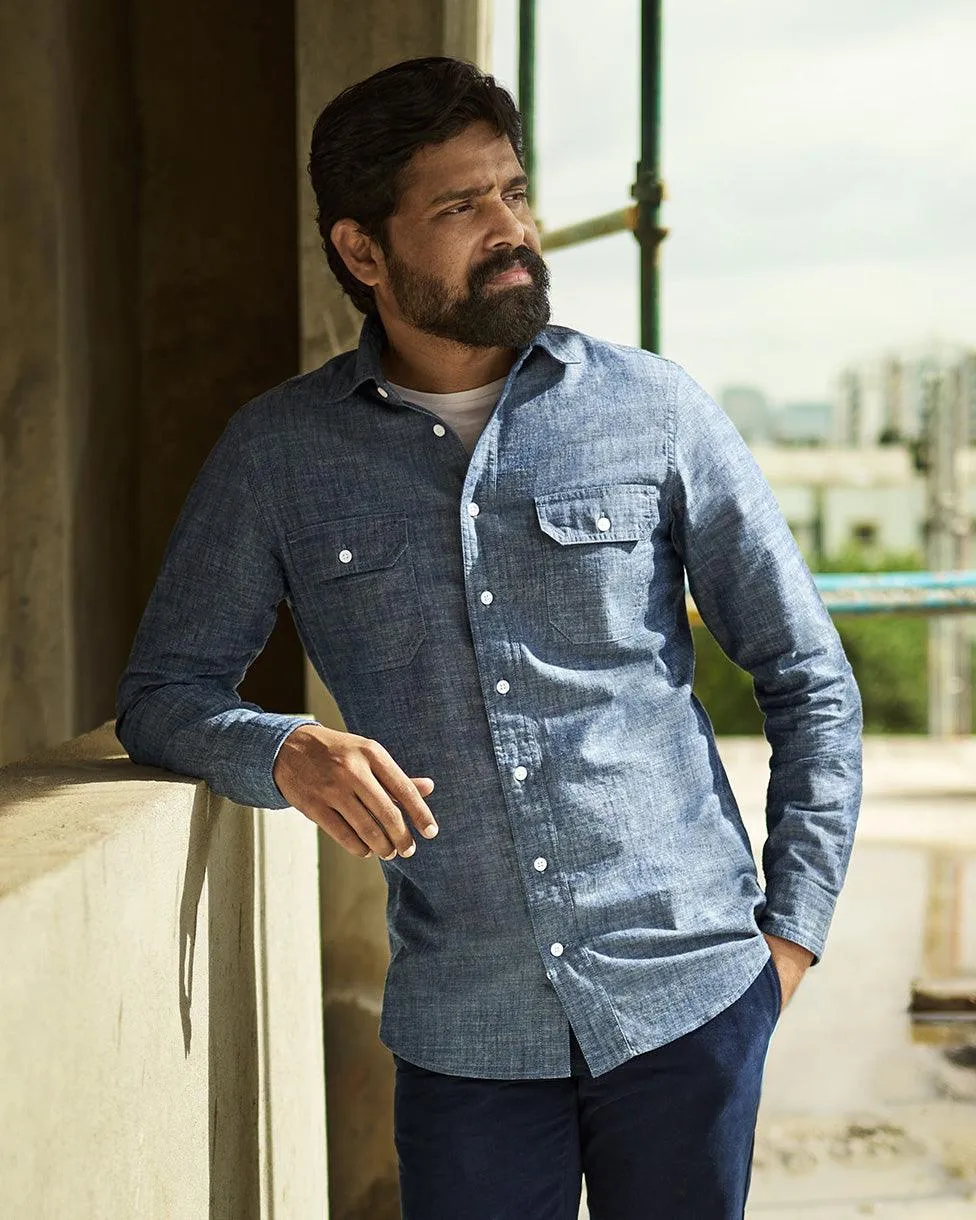 Reno in Indian Chambray