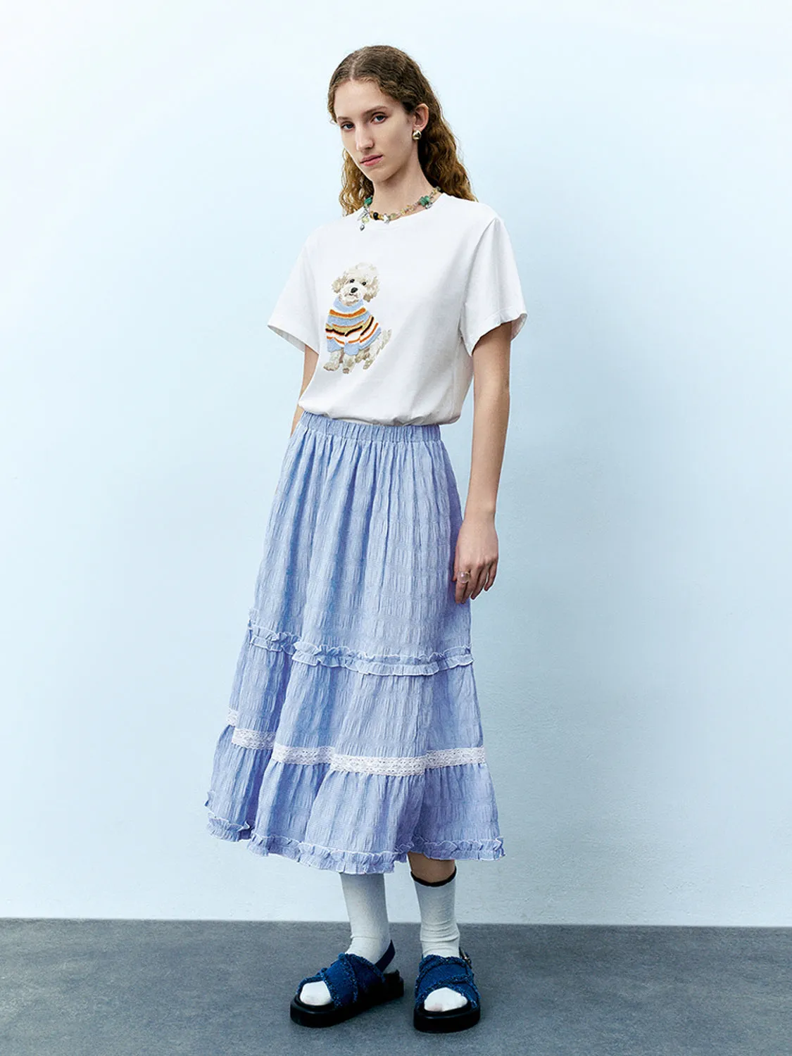 Ruffle Hem A-Line Skirts