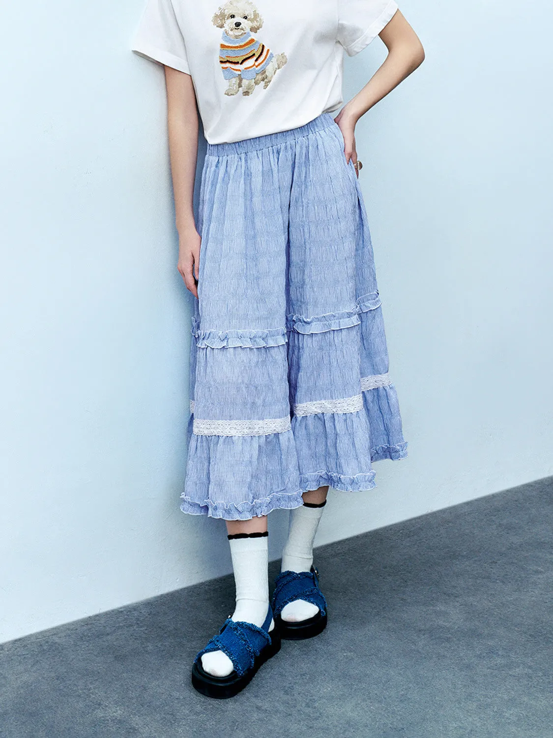 Ruffle Hem A-Line Skirts