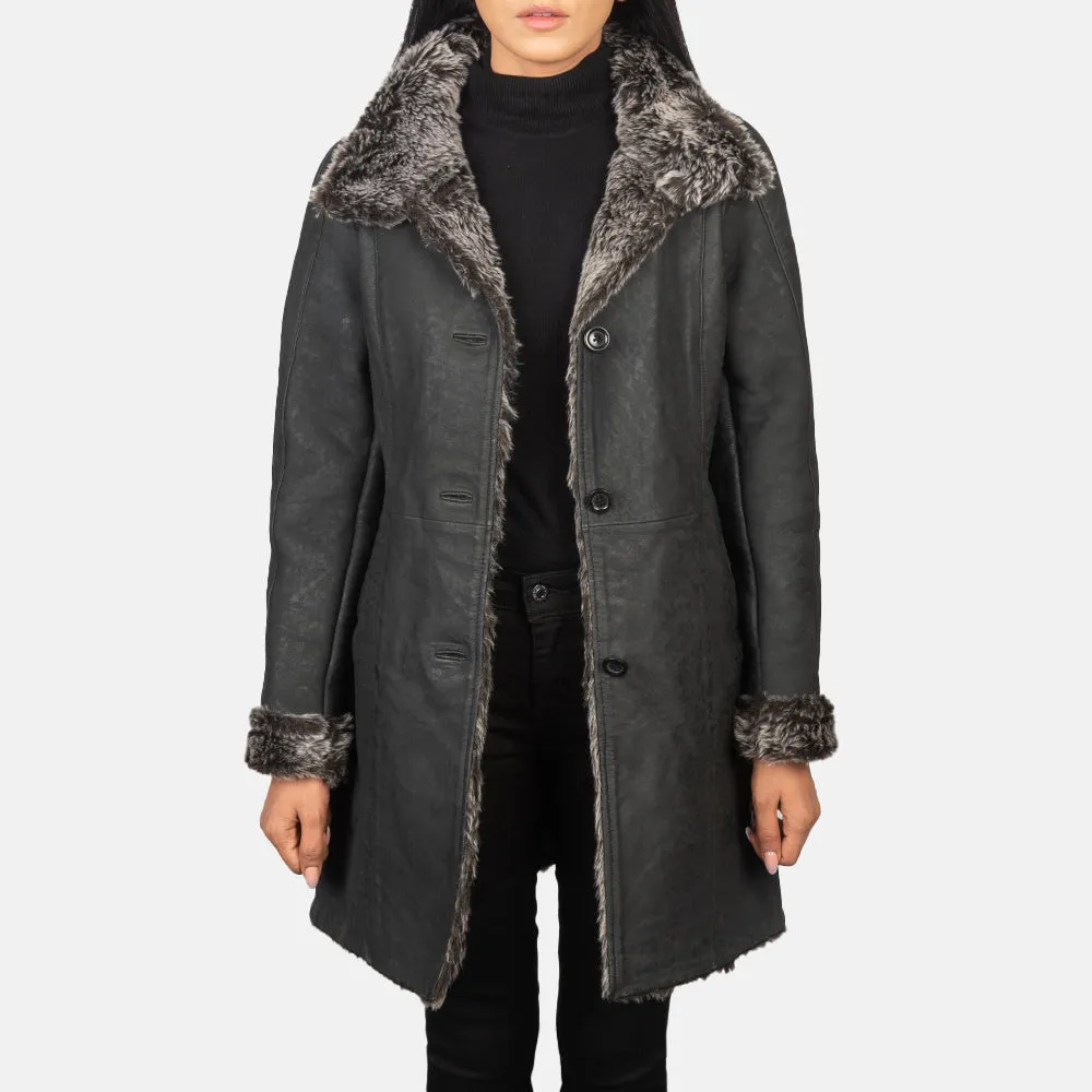 Ruler Shearling Leather Coat