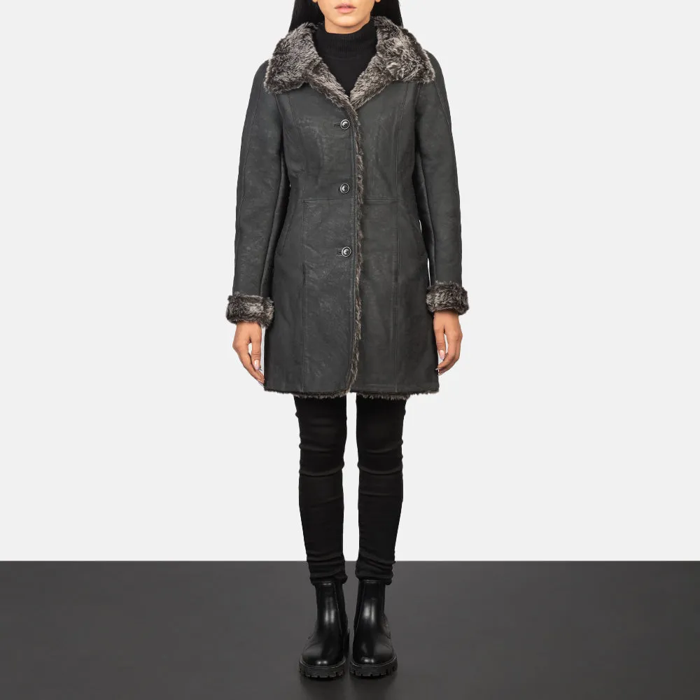 Ruler Shearling Leather Coat