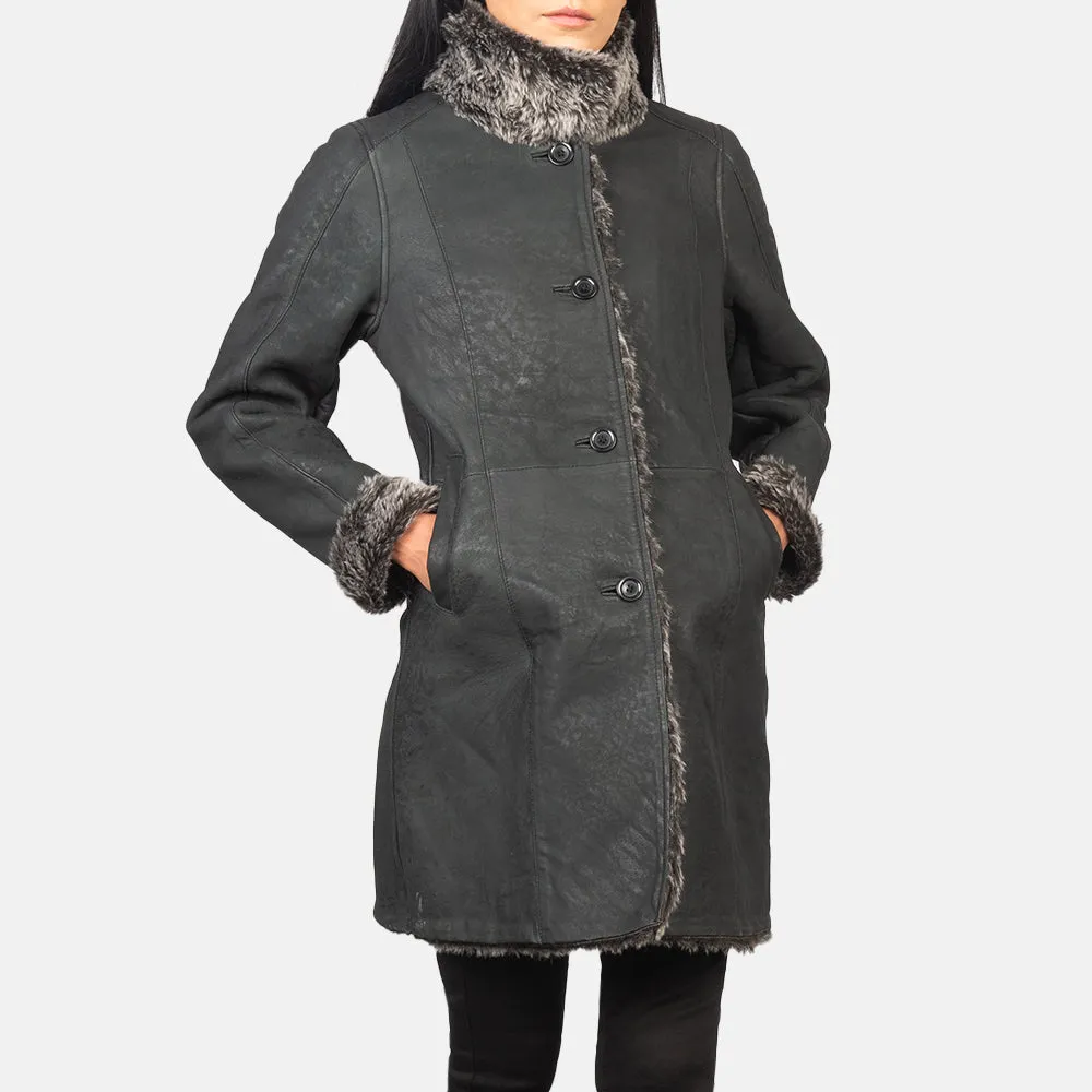 Ruler Shearling Leather Coat