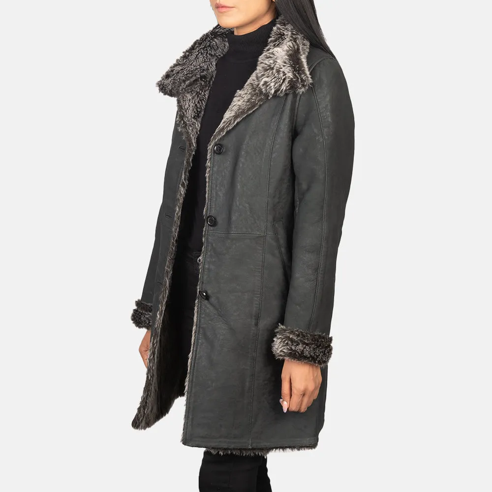 Ruler Shearling Leather Coat