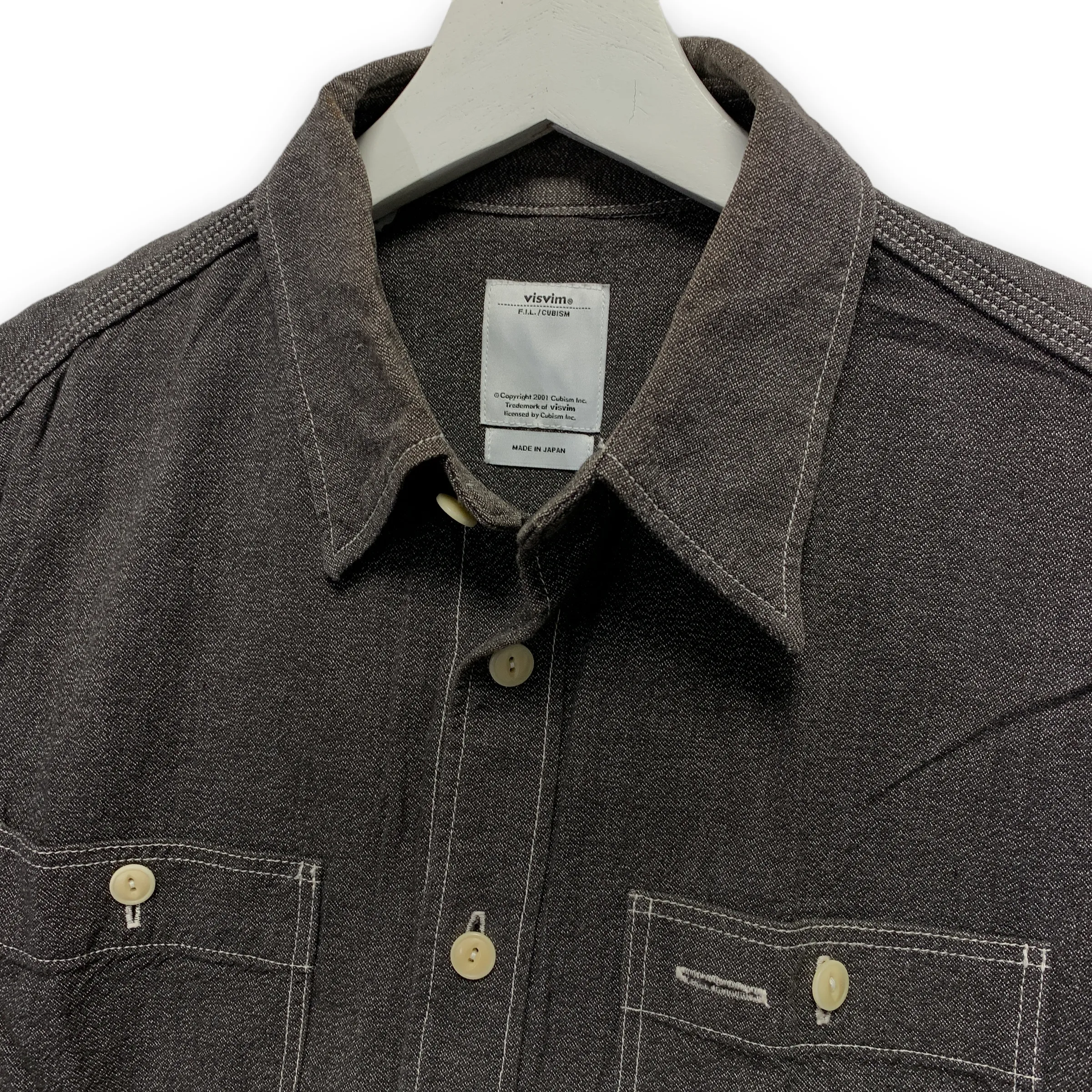 [S] VISVIM 12AW Deadwood Chambray L/S Shirt Black