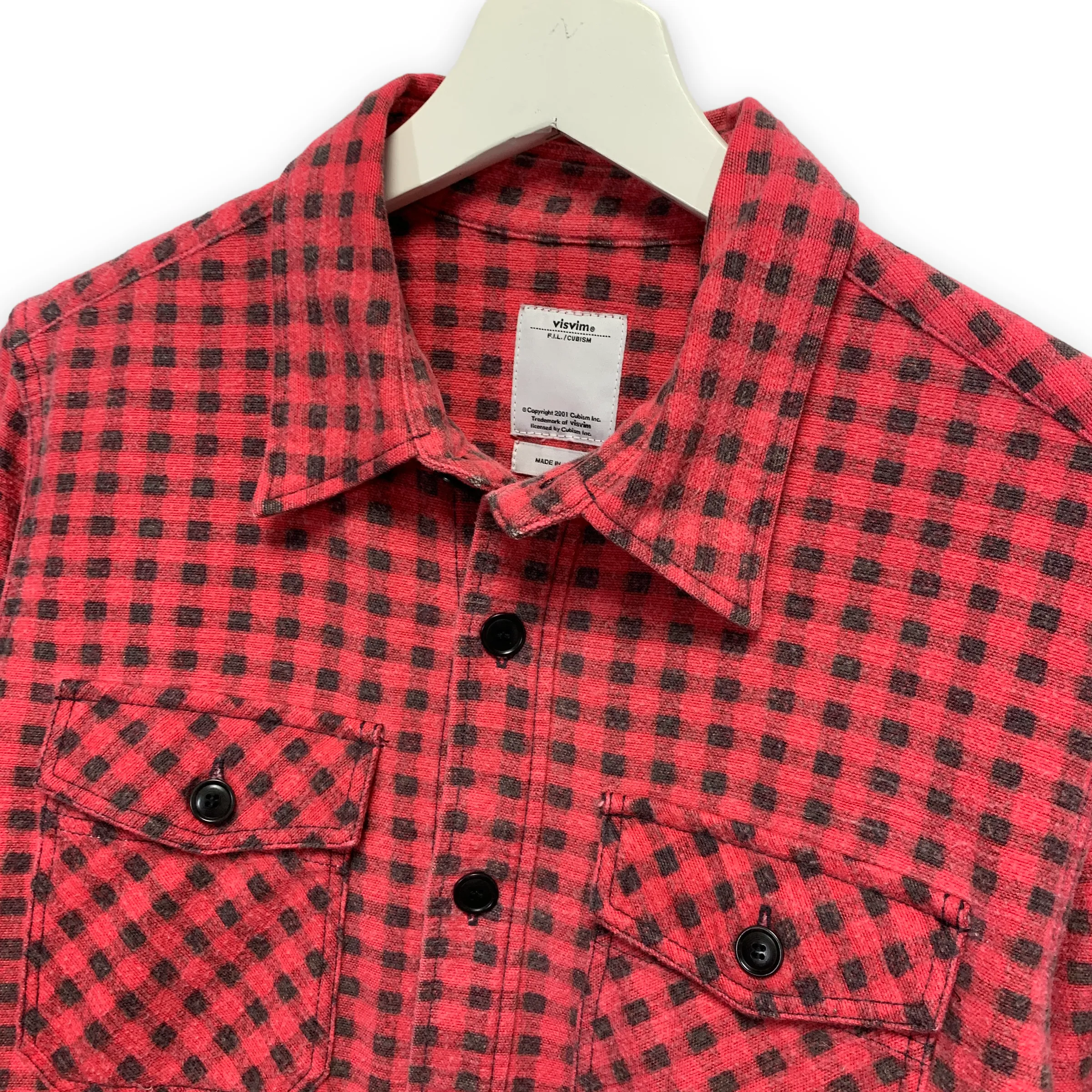 [S] VISVIM 16AW Black Elk Shirt Gingham Check Red