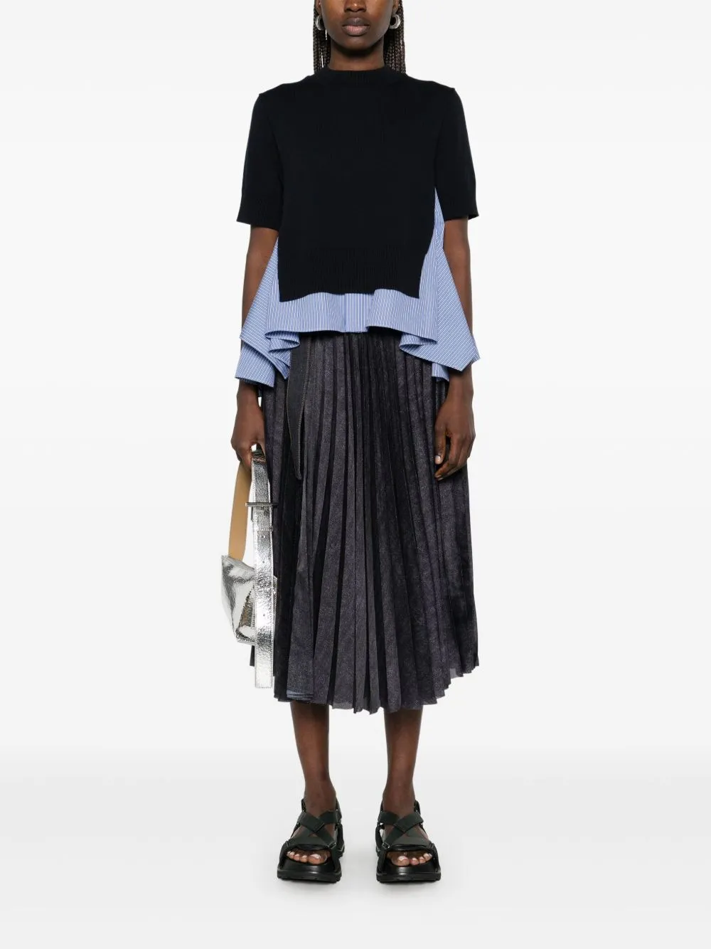 Sacai denim mix kjol