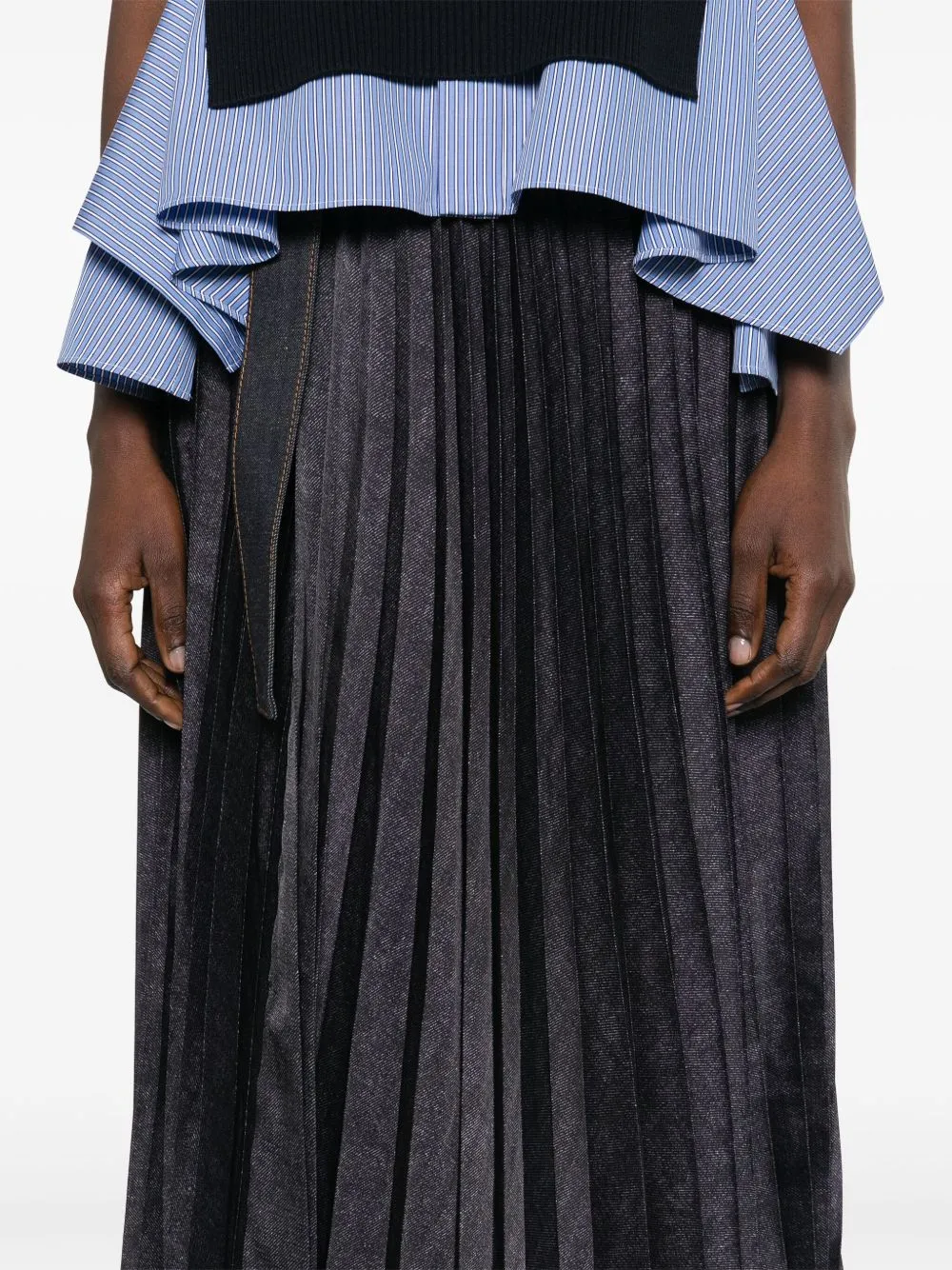 Sacai denim mix kjol