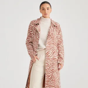 Safari Trench Tan Zebra
