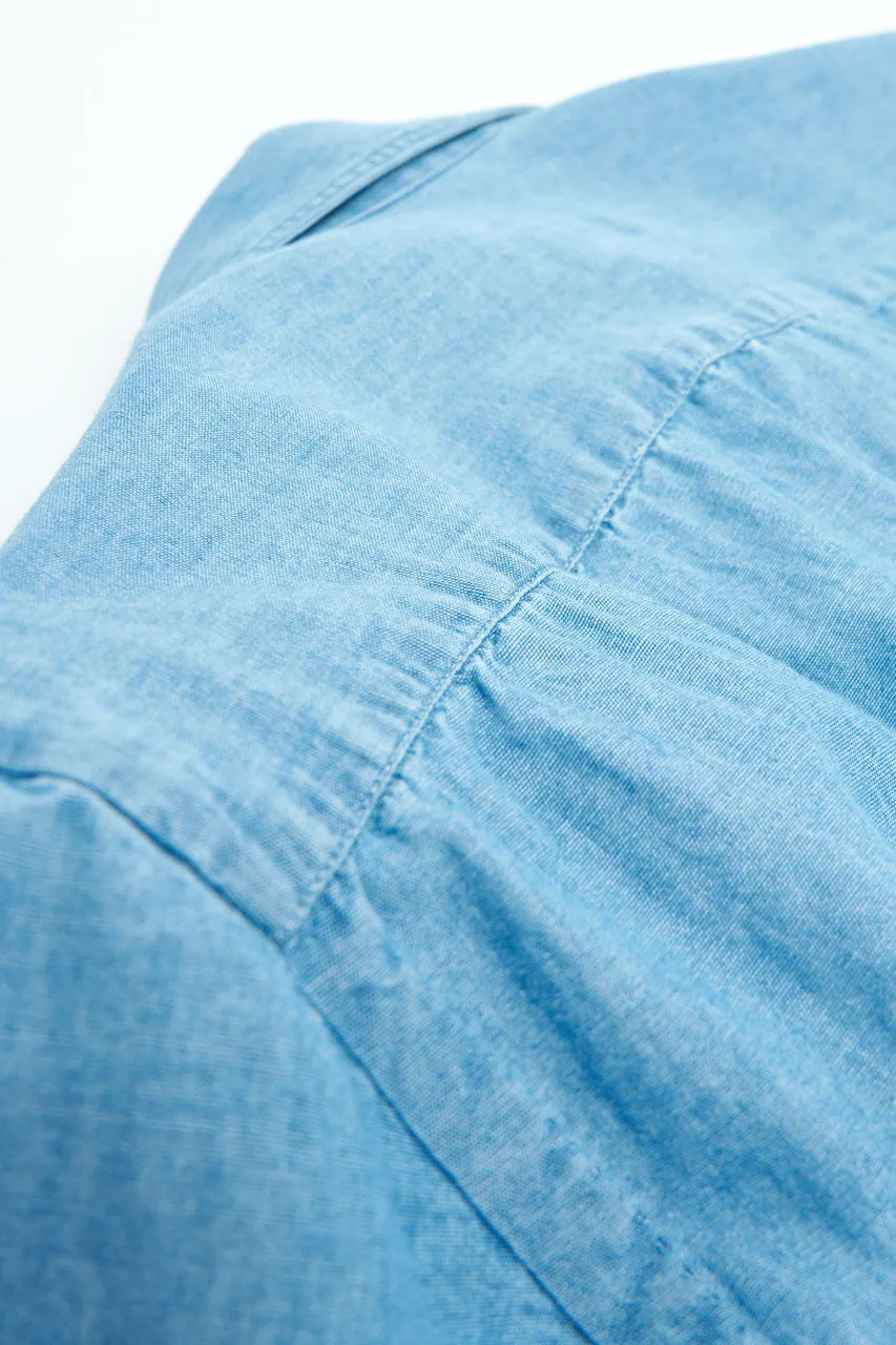 Salvatore Piccolo Workshirt Steve Chambray Stone Washed