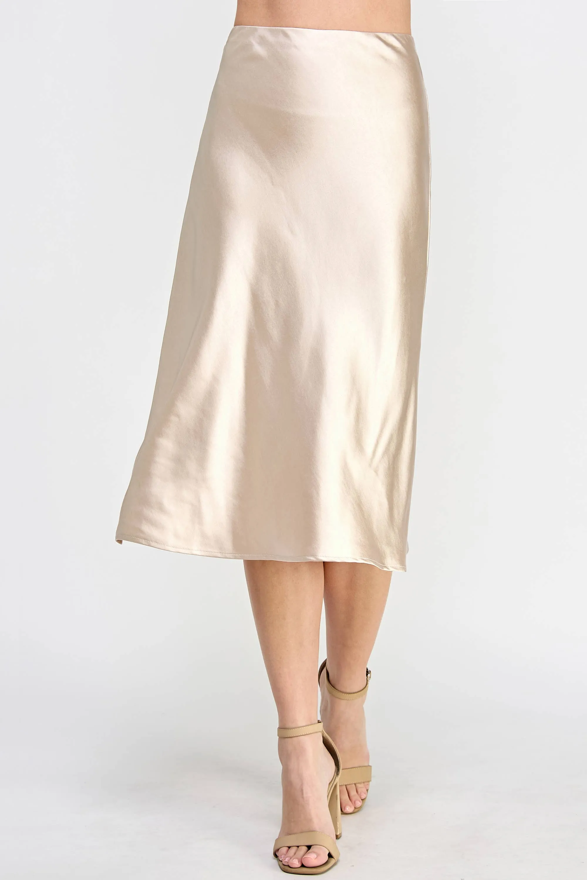 Satin Midi Skirt