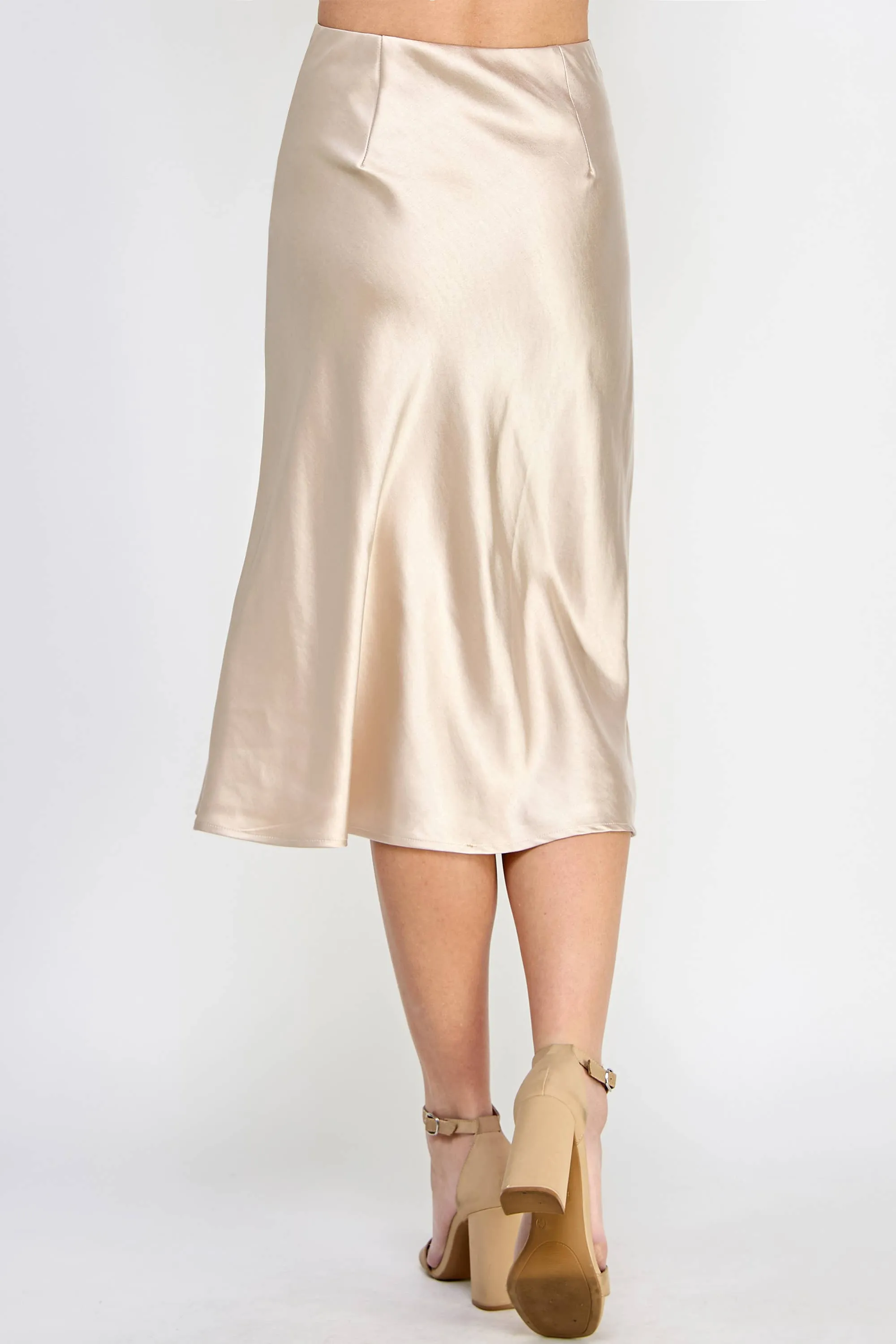 Satin Midi Skirt