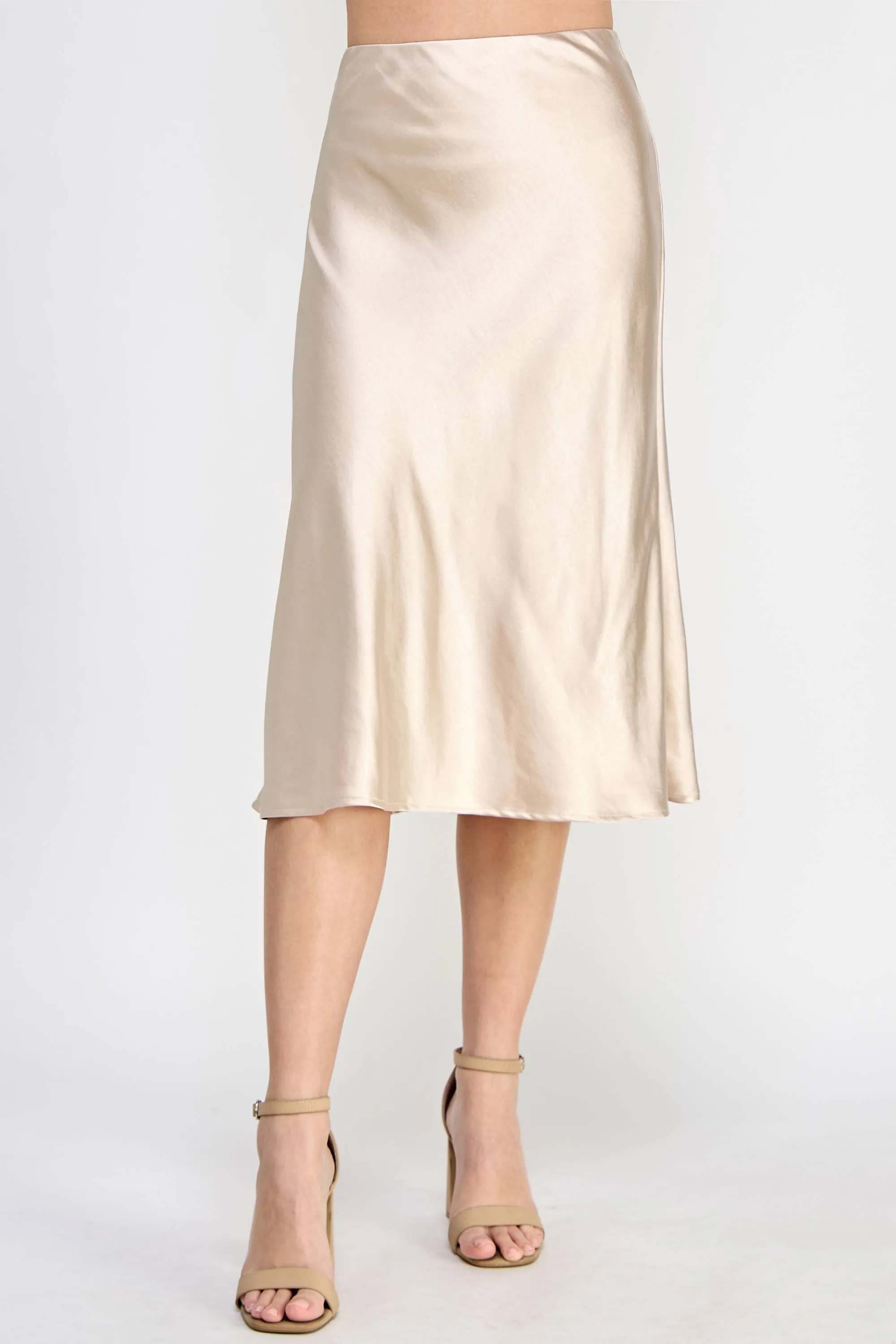 Satin Midi Skirt