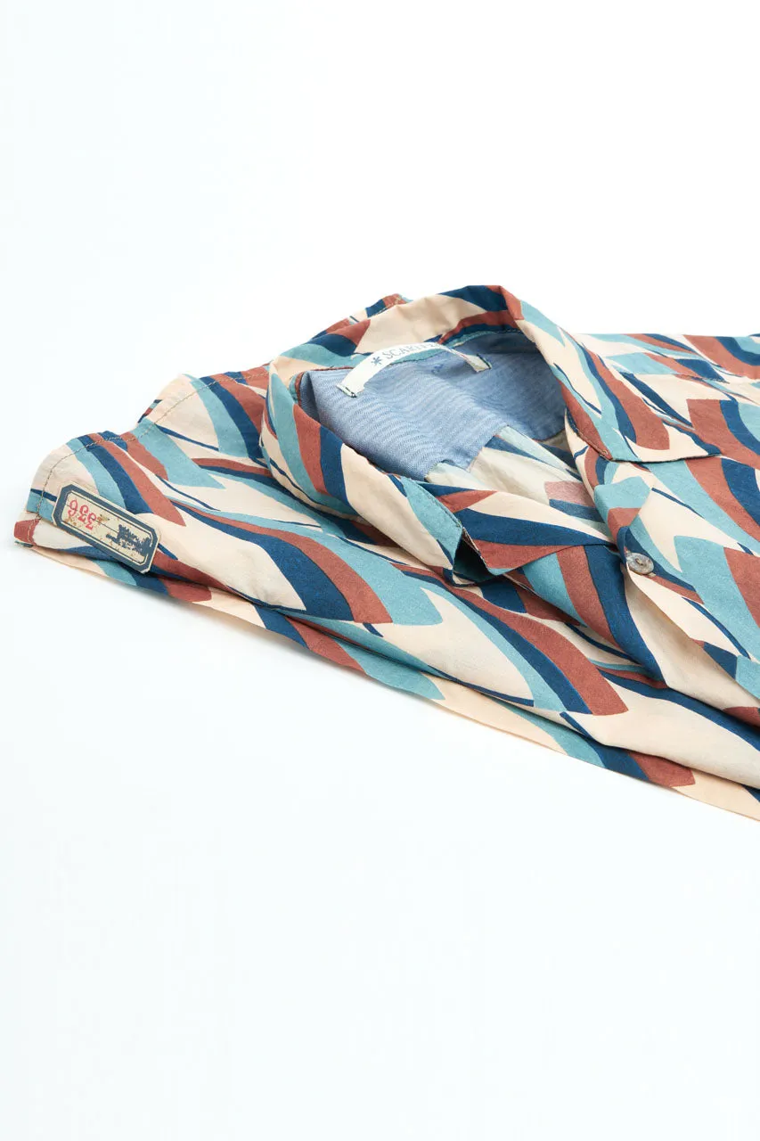 Scarti Lab Camp Shirt 336-SL500 Seventies Blue