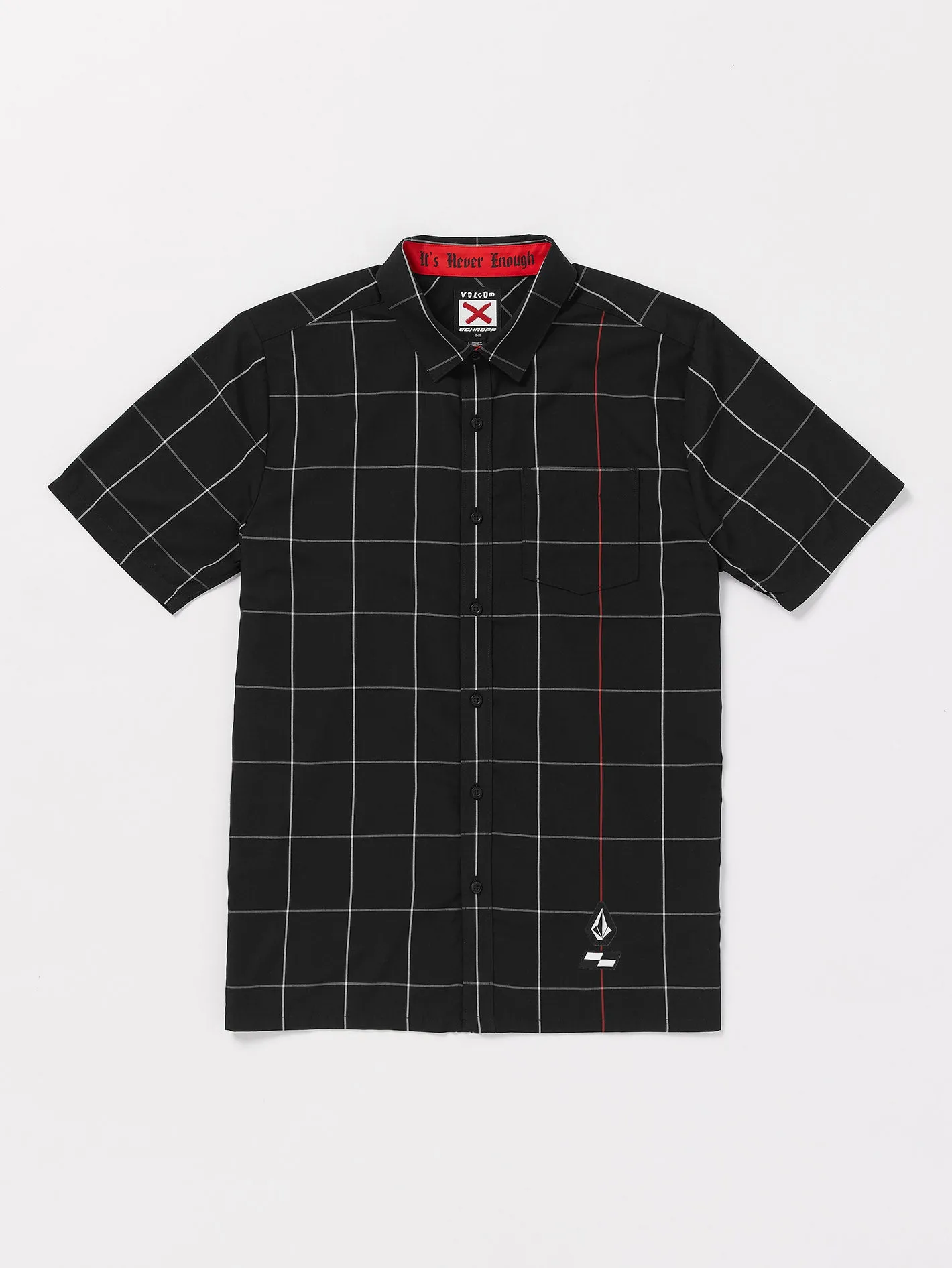 Schroff X Volcom Plaid Shirt - Black