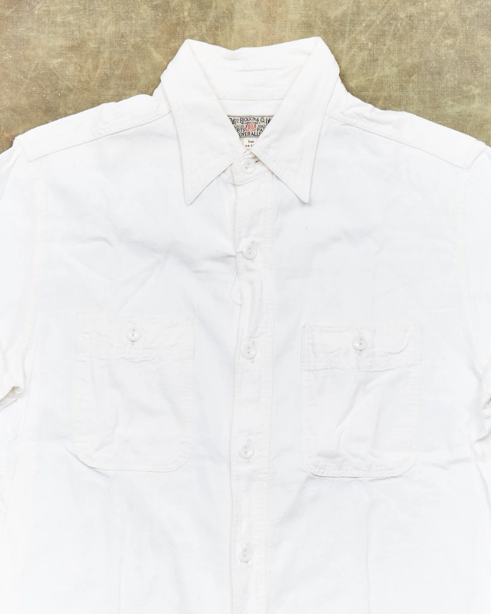 Second Hand Buzz Rickson's US White Chambray Shirt White Size S