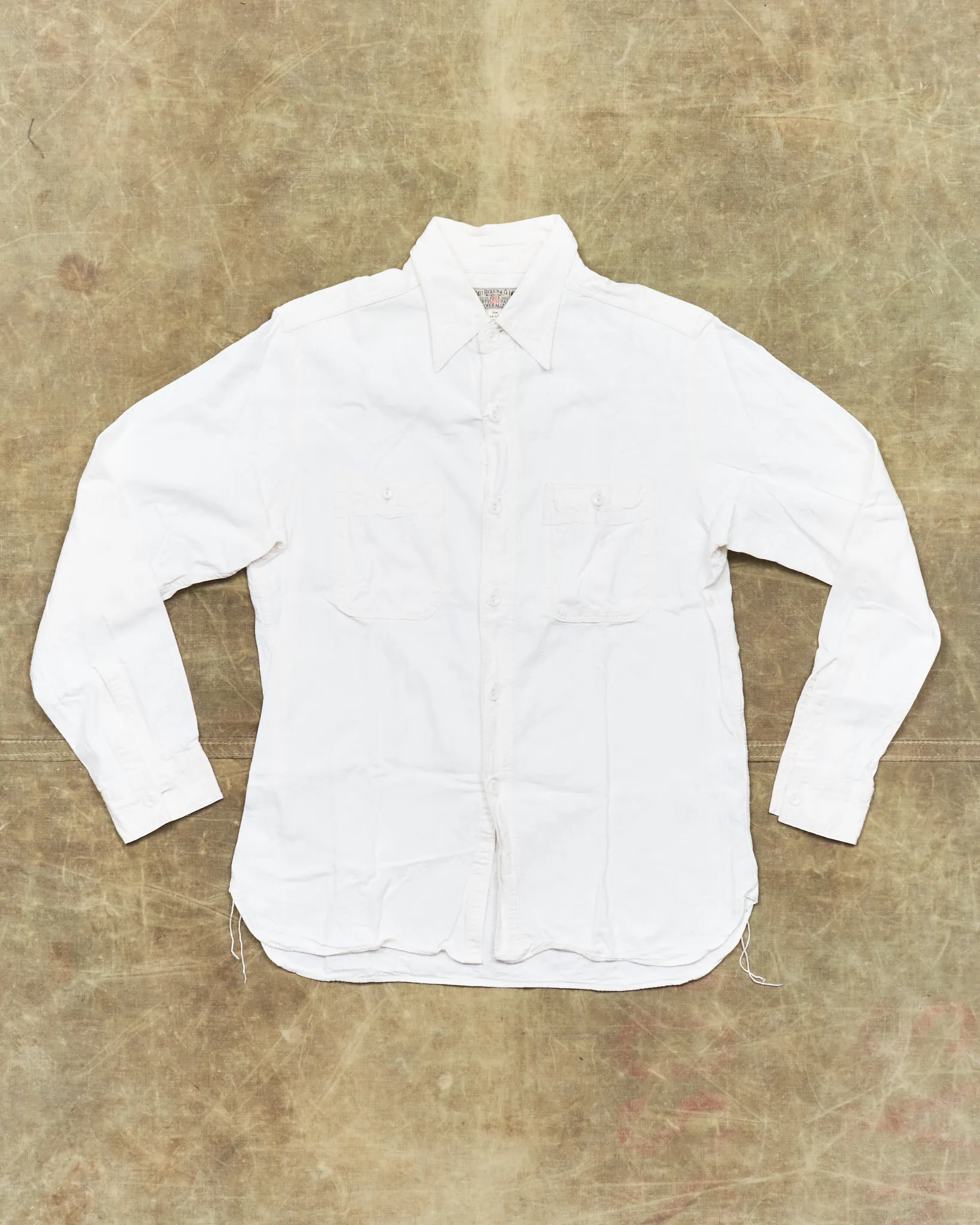 Second Hand Buzz Rickson's US White Chambray Shirt White Size S