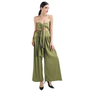 Sexy sleeveless BRA halter two-pcs jumpsuits FT4211