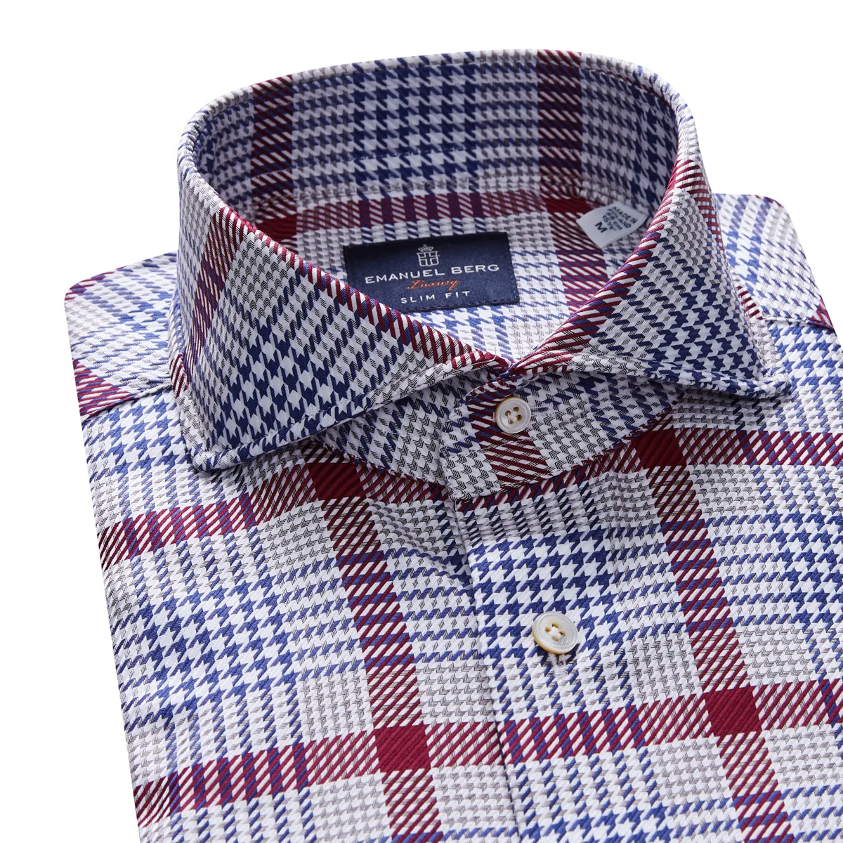 SF18217 Extrafine Dobby Oversized Plaid Sport Shirt