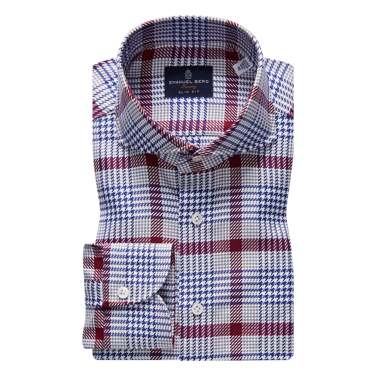 SF18217 Extrafine Dobby Oversized Plaid Sport Shirt