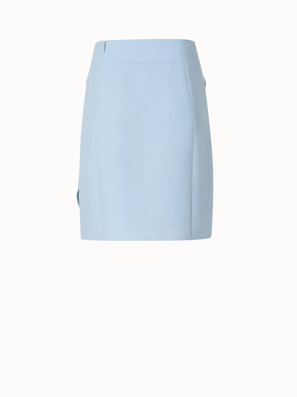Short Skirt in Cotton Double-Face