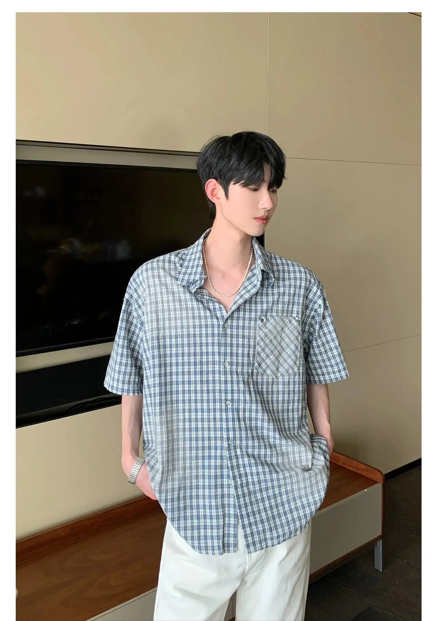 Short Sleeve Plaid Shirt