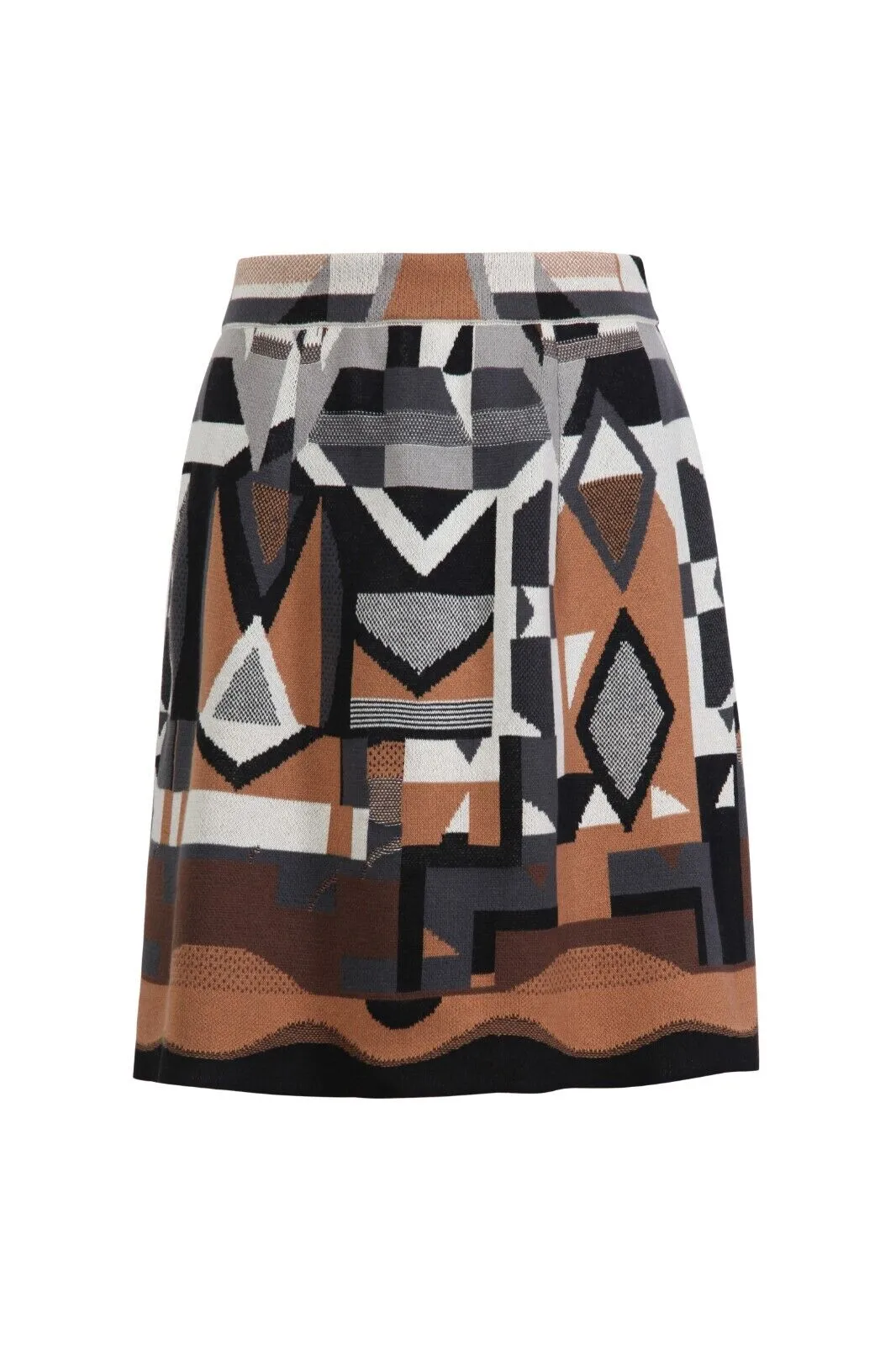 Skirt Abstract Pattern Beige - White Coffee