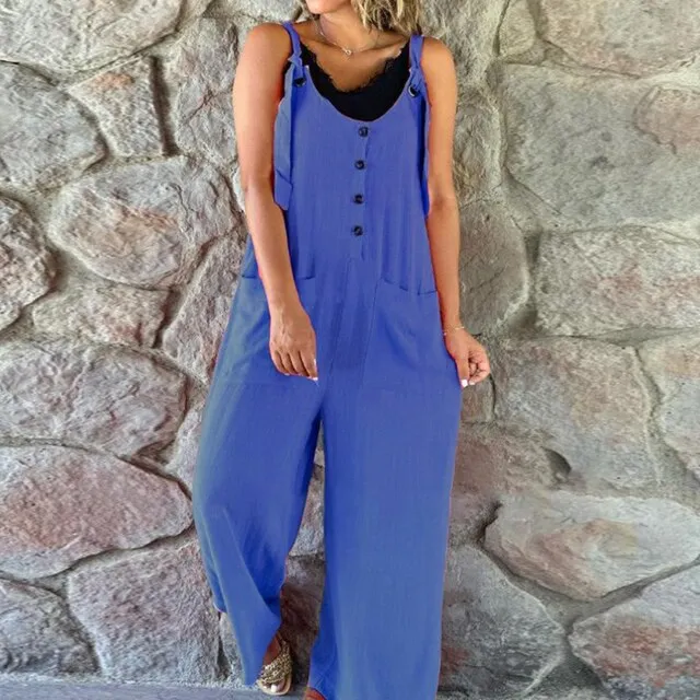 Sleeveless bag Loose jumpsuits