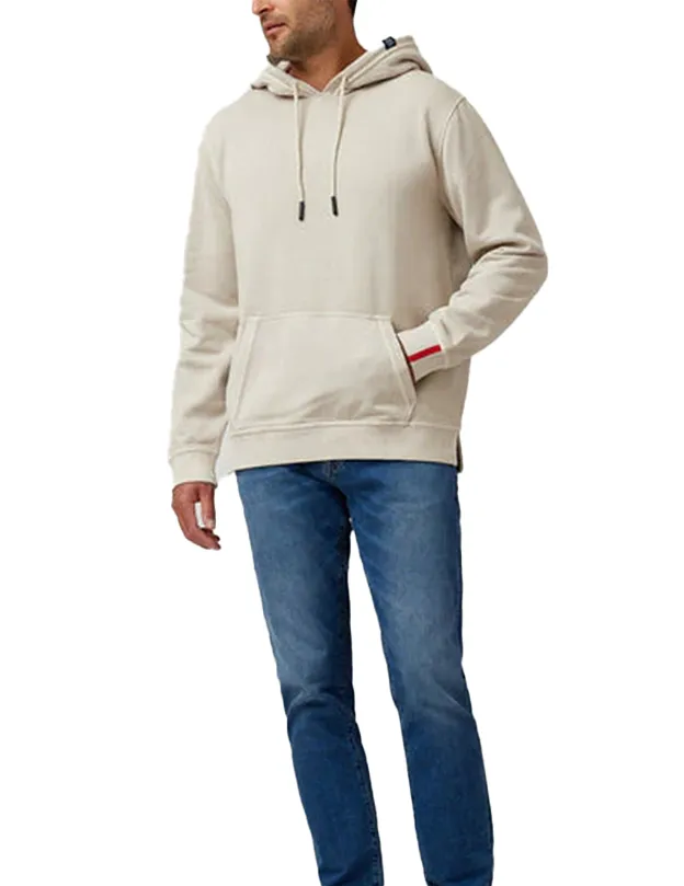 Solid Garment Wash Hoodie in Taupe