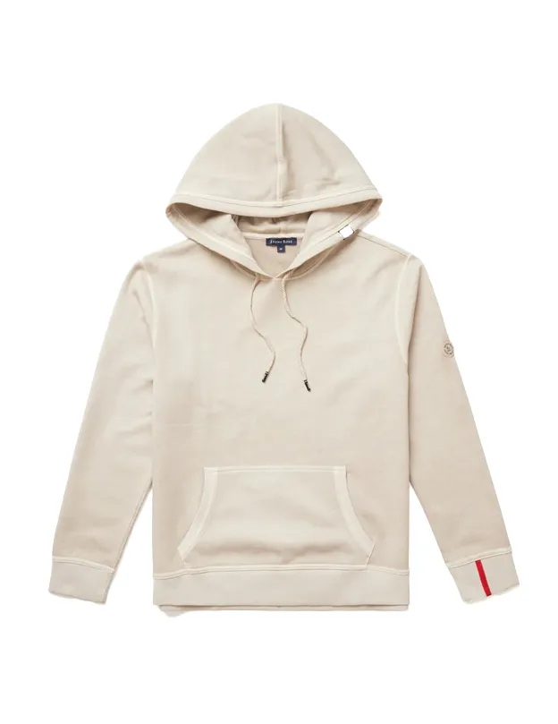 Solid Garment Wash Hoodie in Taupe