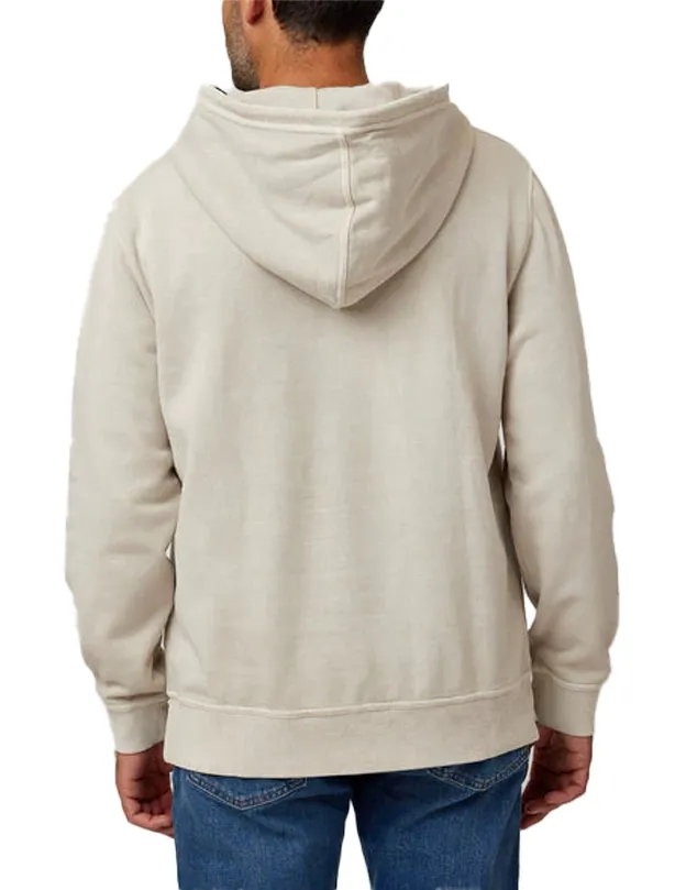 Solid Garment Wash Hoodie in Taupe