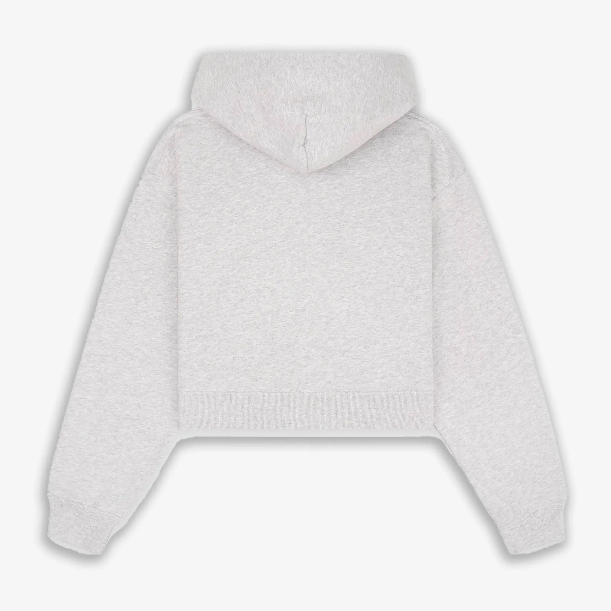 SPORTY & RICH | NY CREST CROPPED HOODIE { GRAY/GOLD