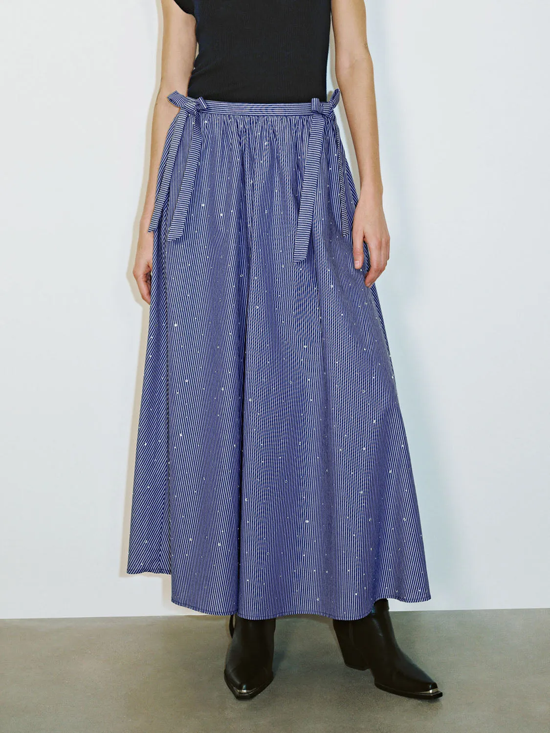 Striped A-Line Skirts